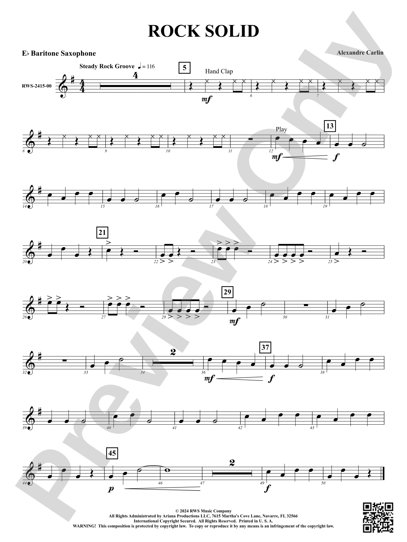 Rock Solid: E-flat Baritone Saxophone