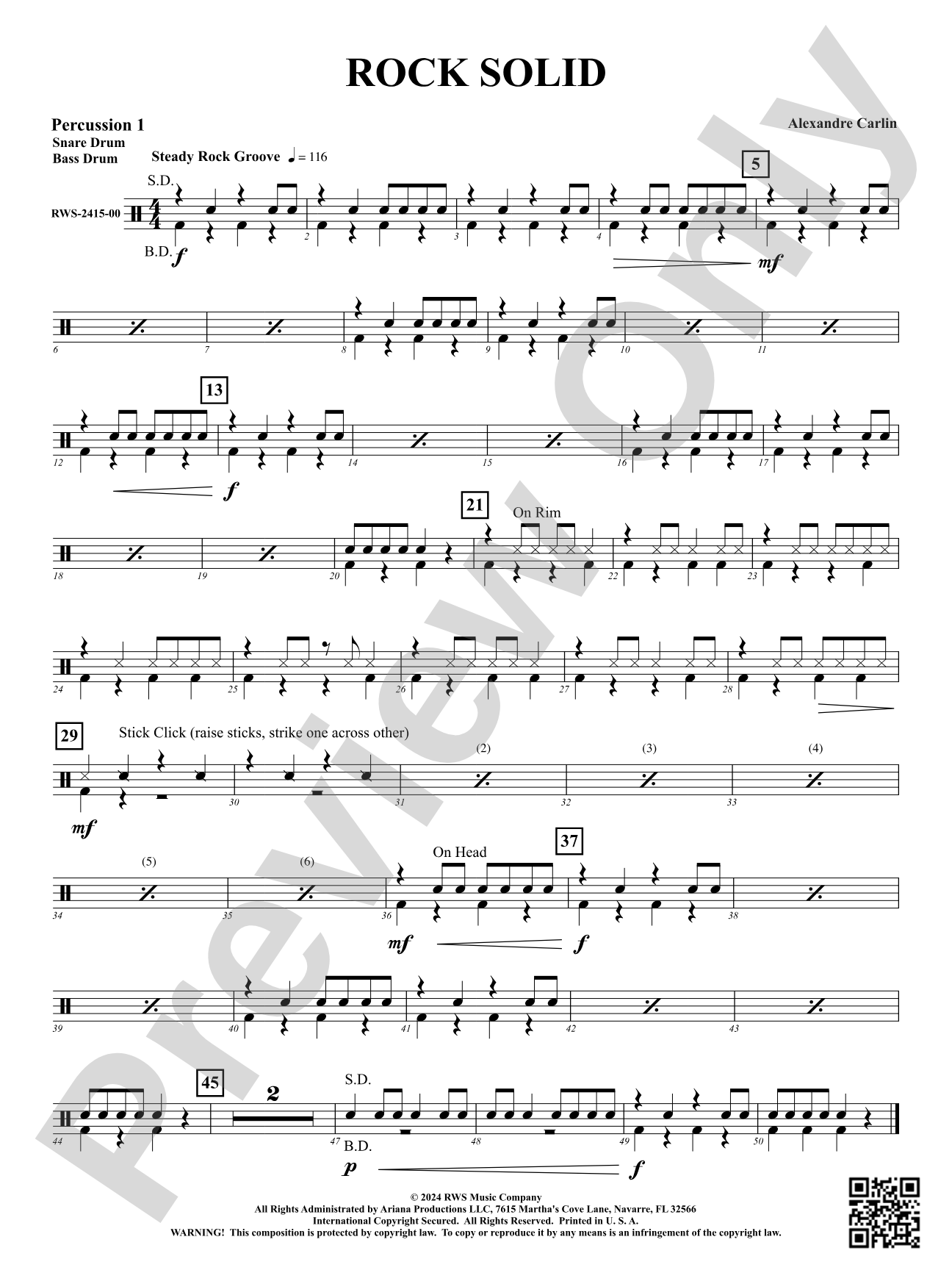 Rock Solid: 1st Percussion