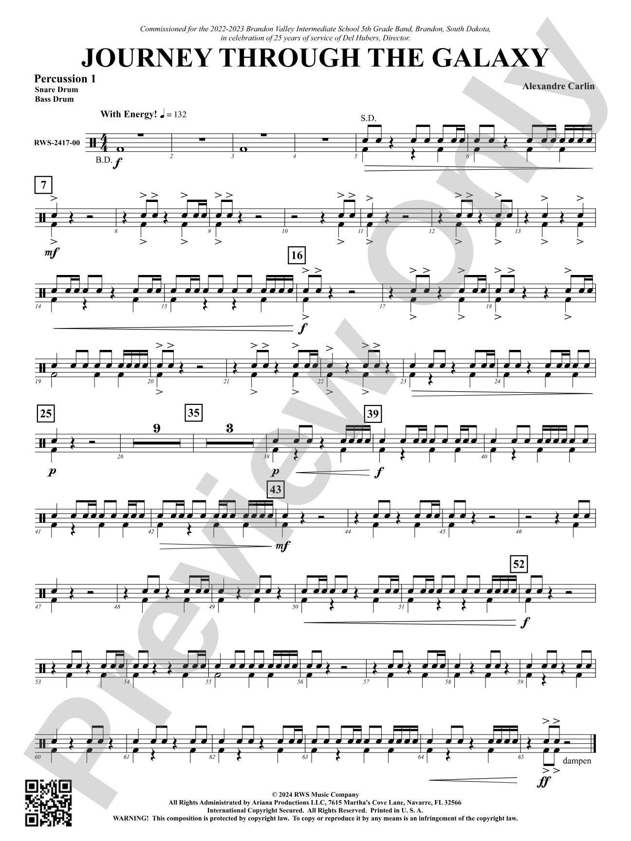 Journey Through the Galaxy: 1st Percussion