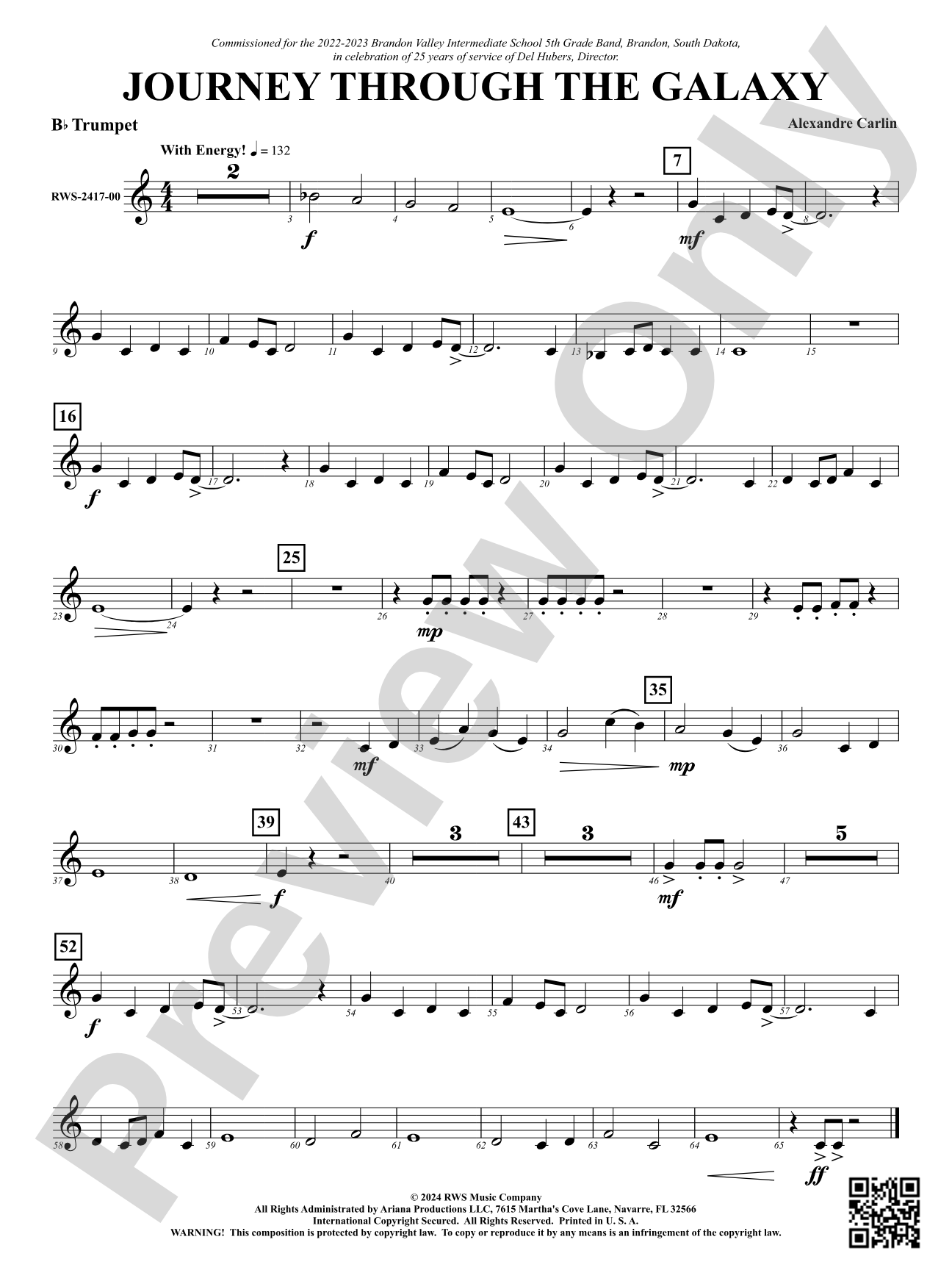Journey Through the Galaxy: 1st B-flat Trumpet