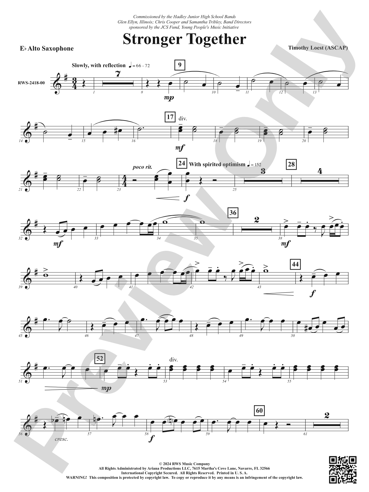 Stronger Together: 1st E-flat Alto Saxophone