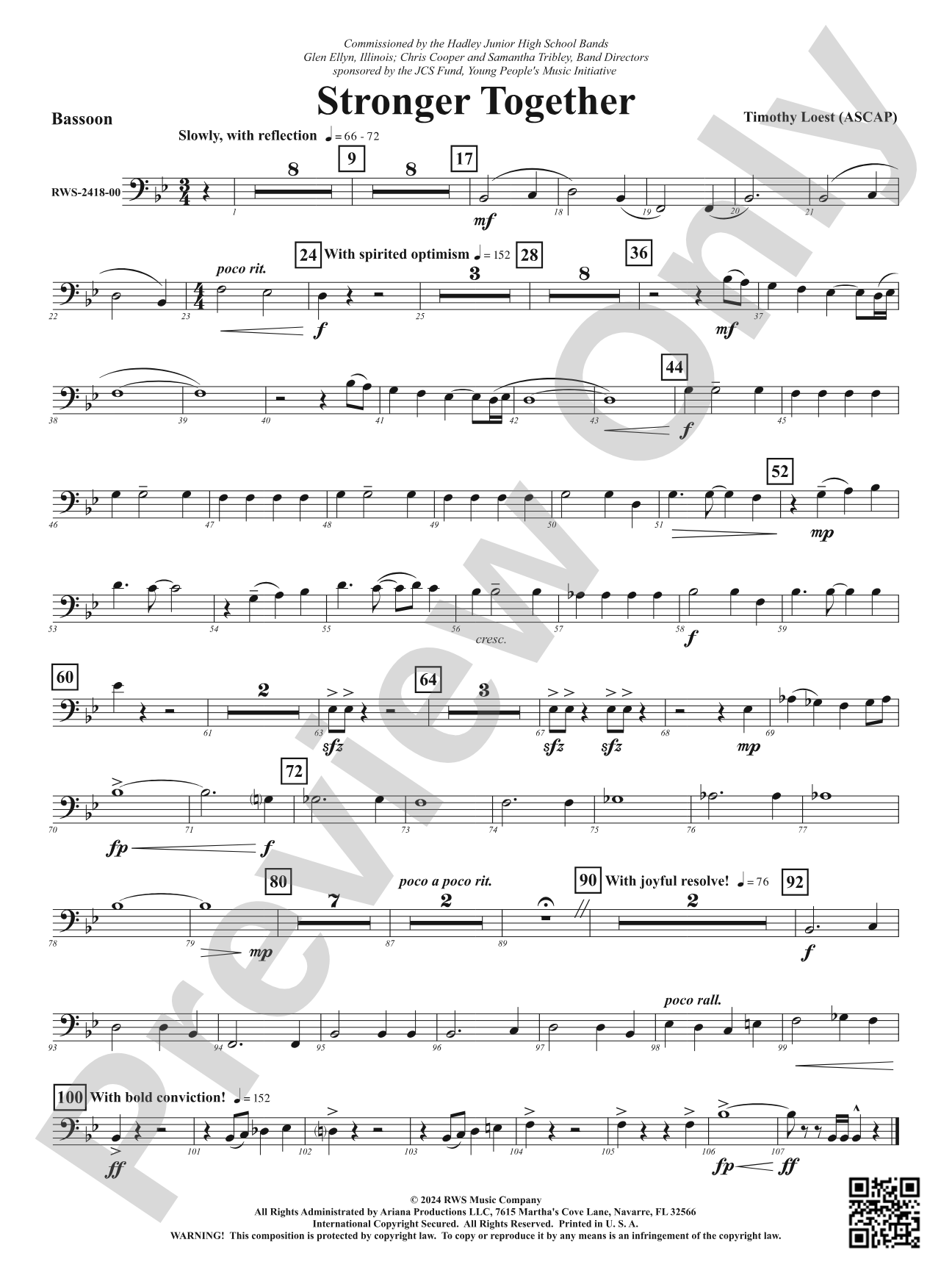 Stronger Together: Bassoon