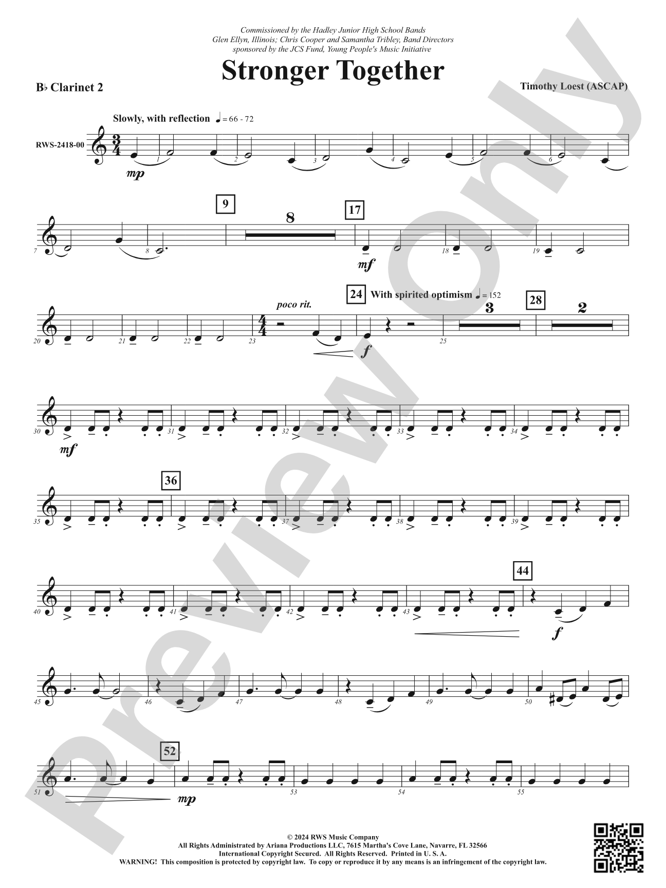 Stronger Together: 2nd B-flat Clarinet