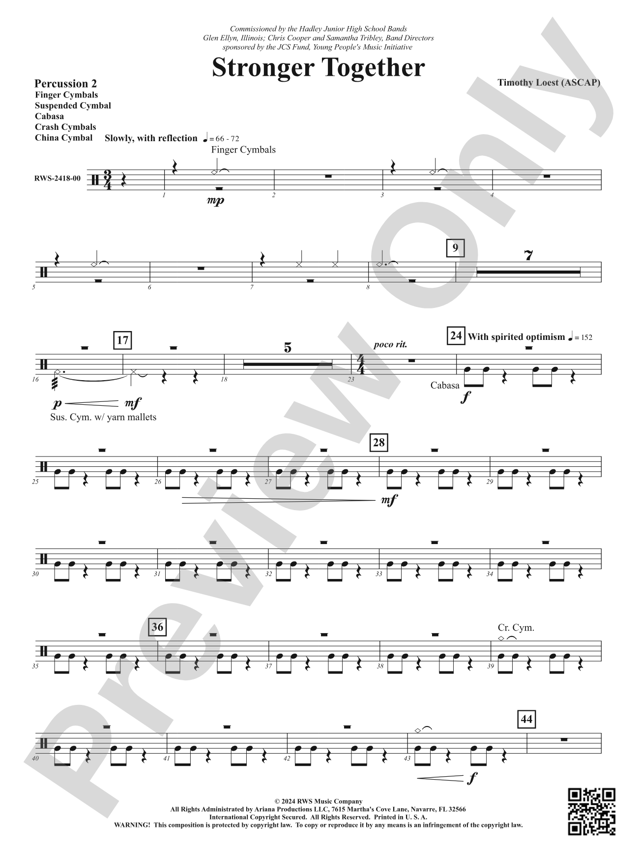 Stronger Together: 2nd Percussion
