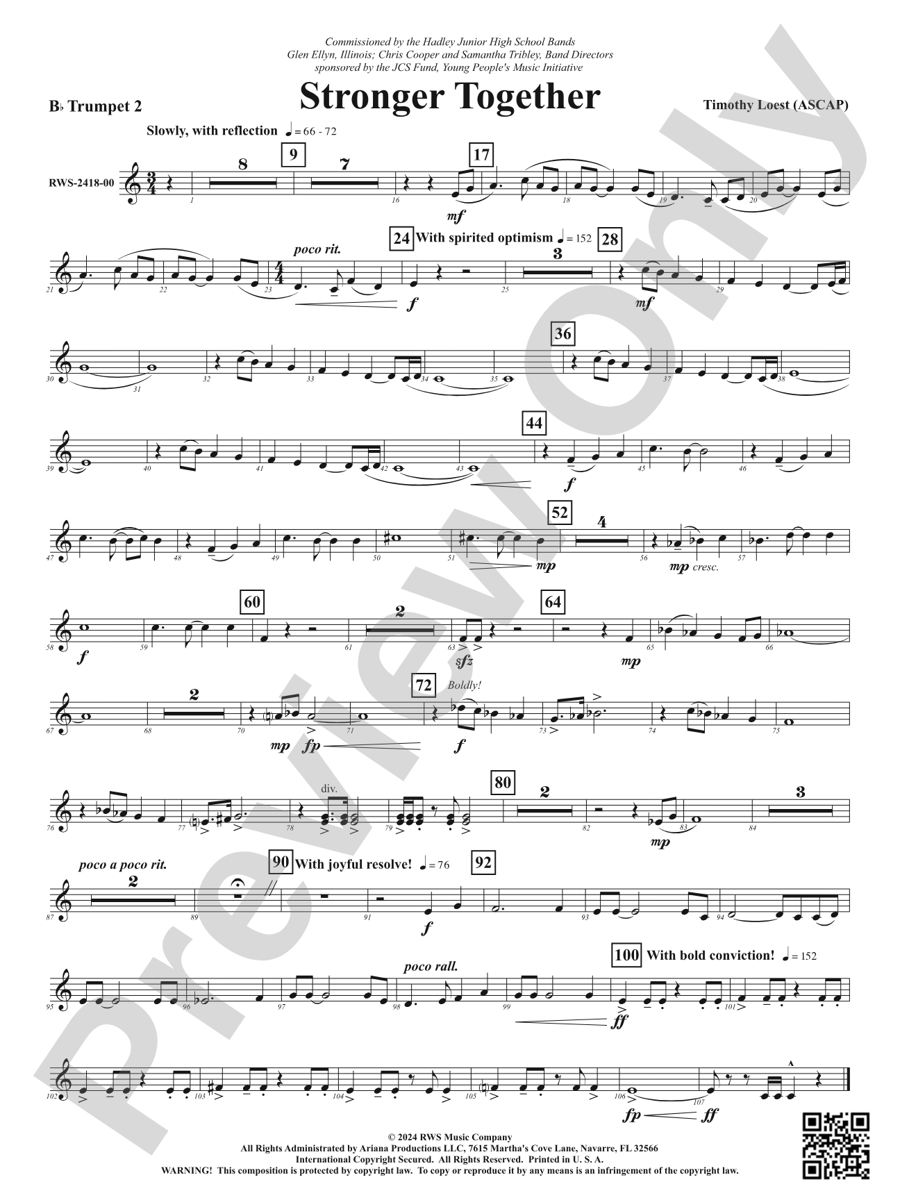 Stronger Together: 2nd B-flat Trumpet
