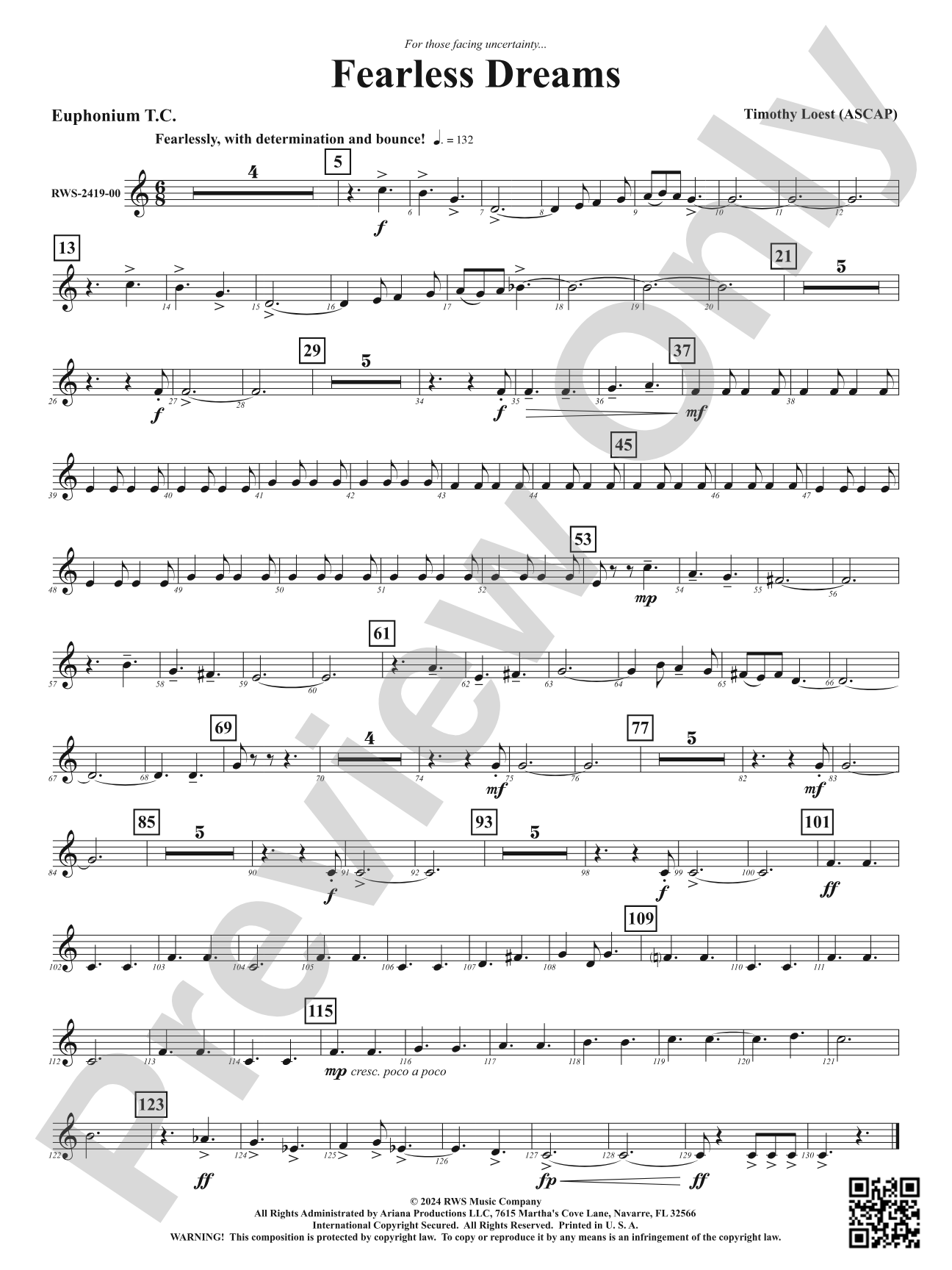 Fearless Dreams: Baritone T.C.