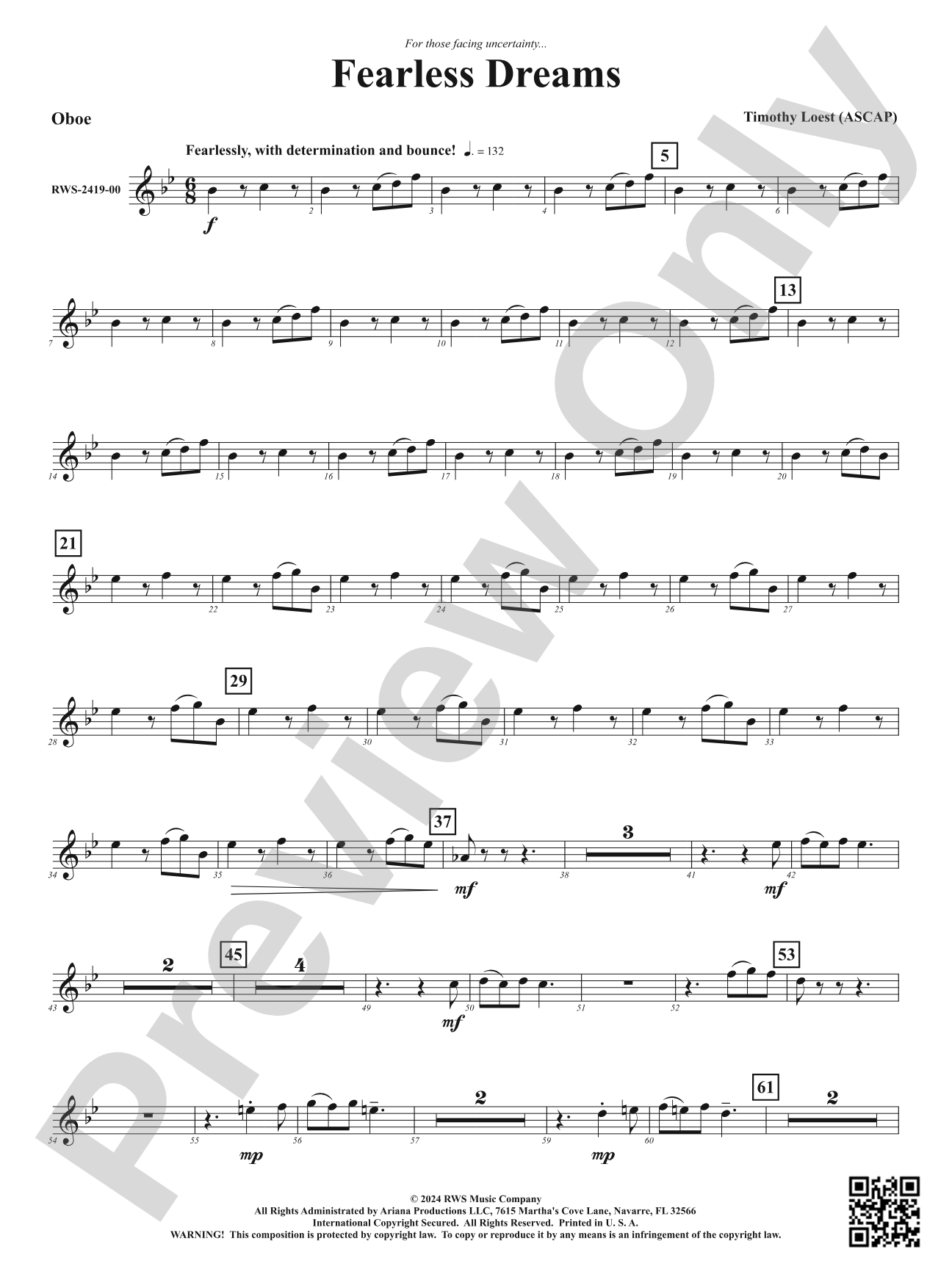 Fearless Dreams: Oboe