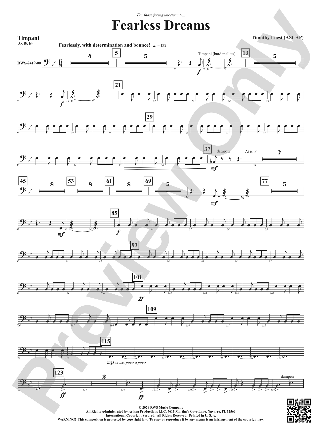 Fearless Dreams: Timpani