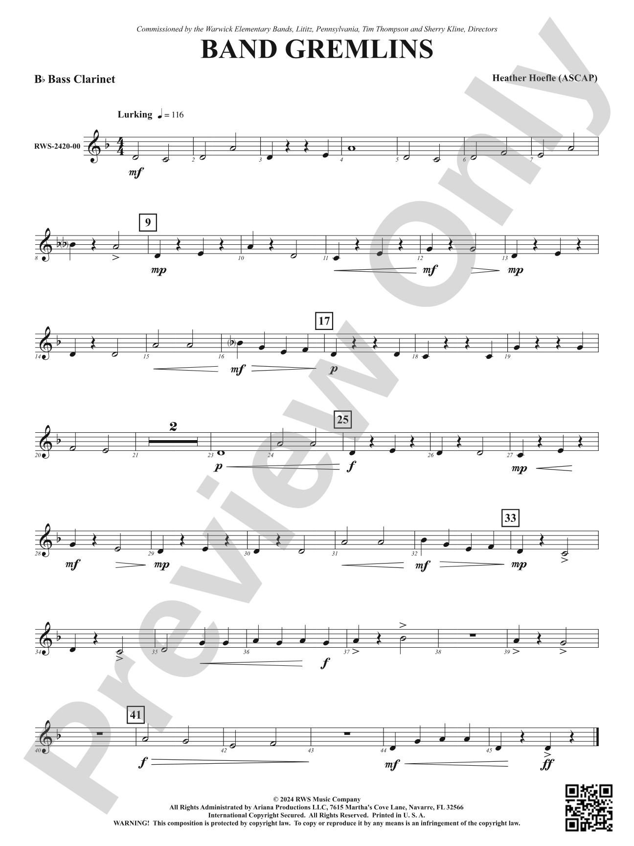 Band Gremlins: B-flat Bass Clarinet