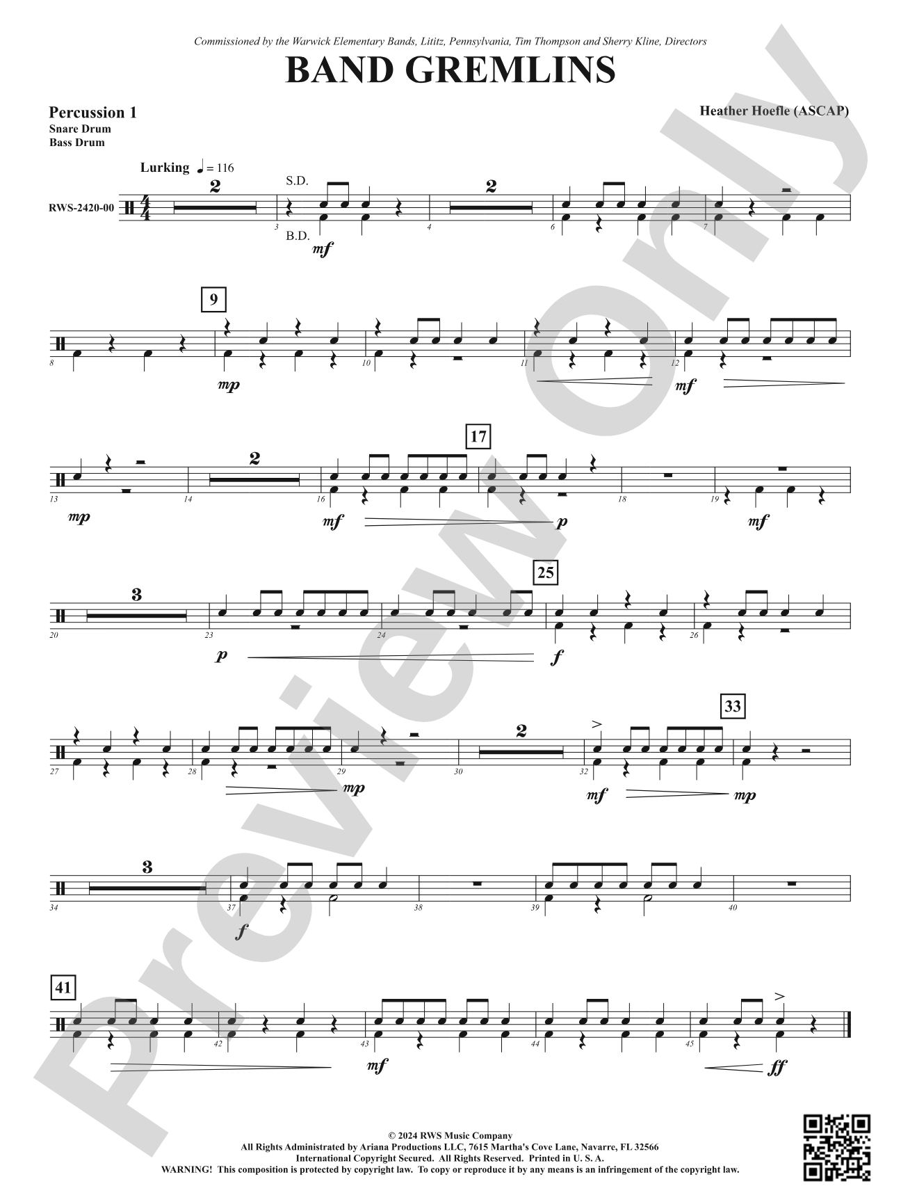 Band Gremlins: 1st Percussion
