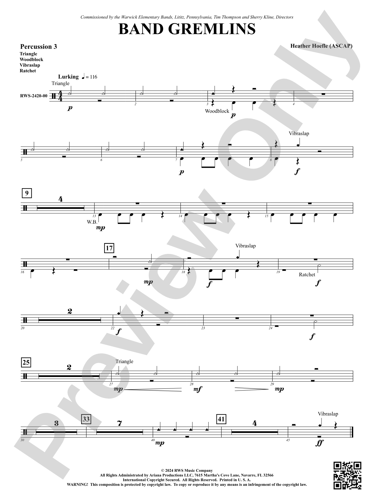 Band Gremlins: 3rd Percussion