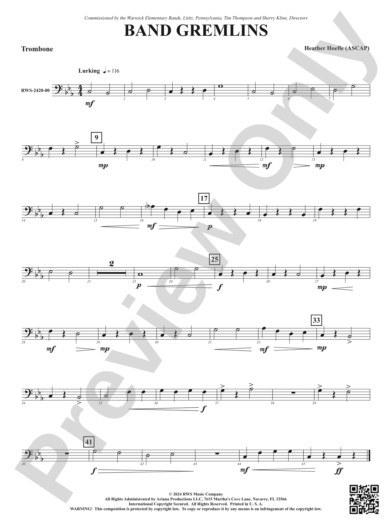 Band Gremlins: 1st Trombone