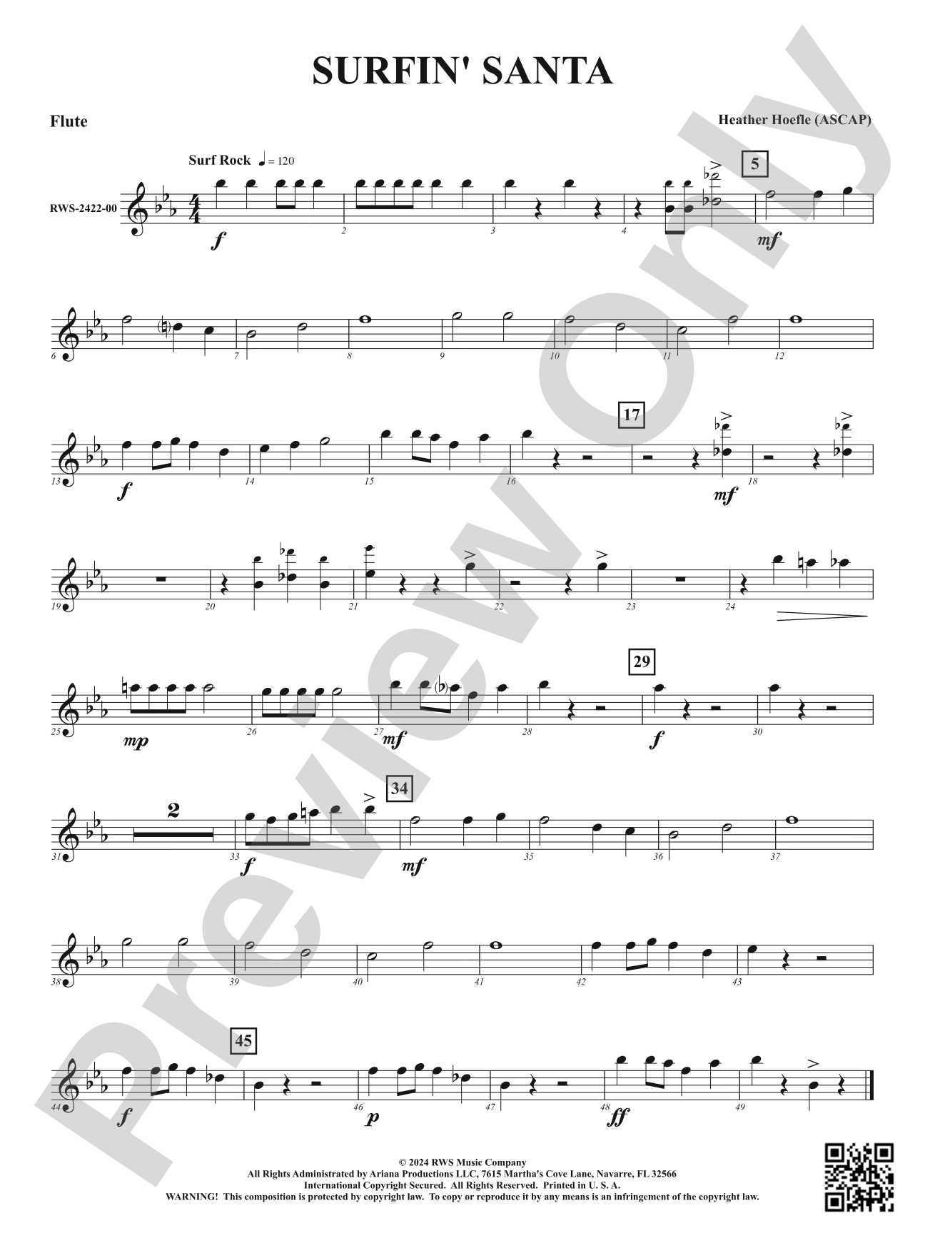 Surfin' Santa: 1st Flute