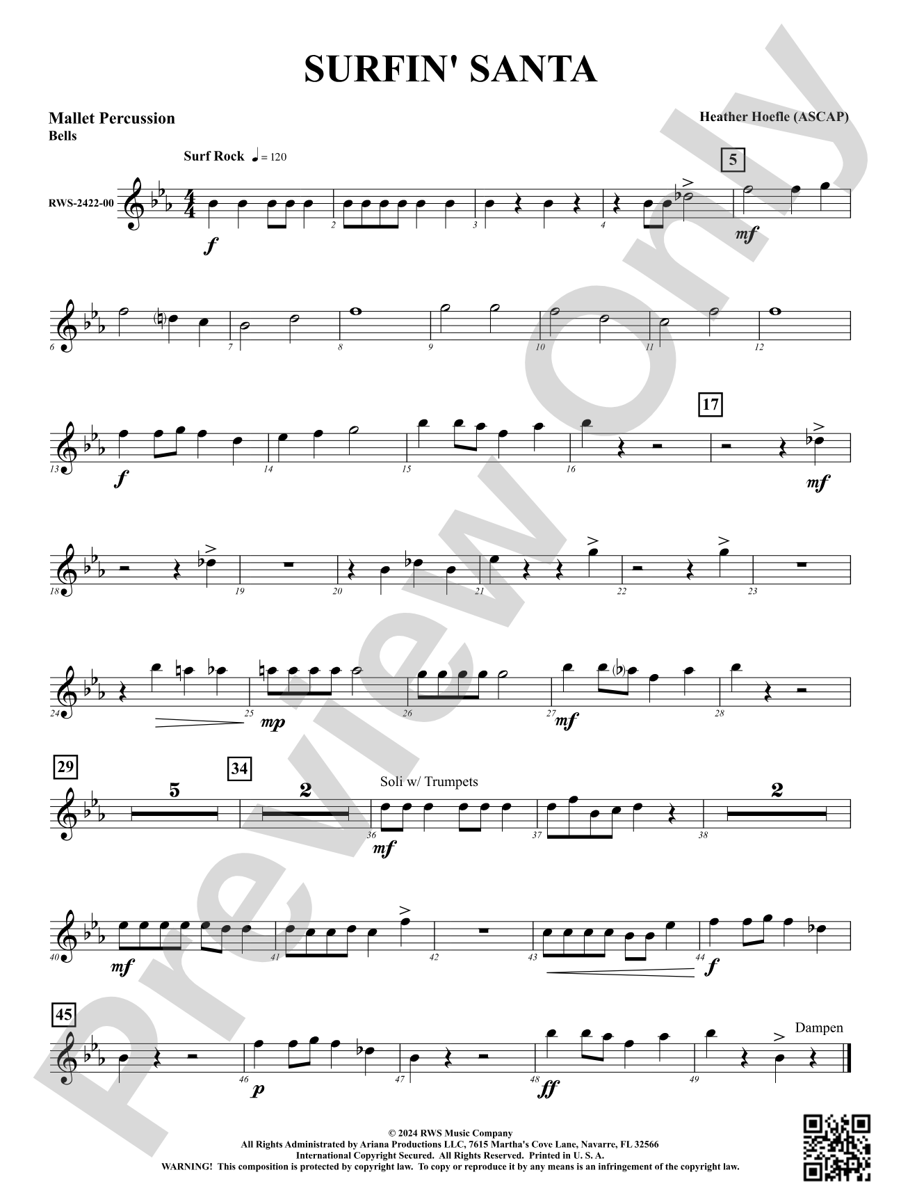 Surfin' Santa: 1st Mallet Percussion