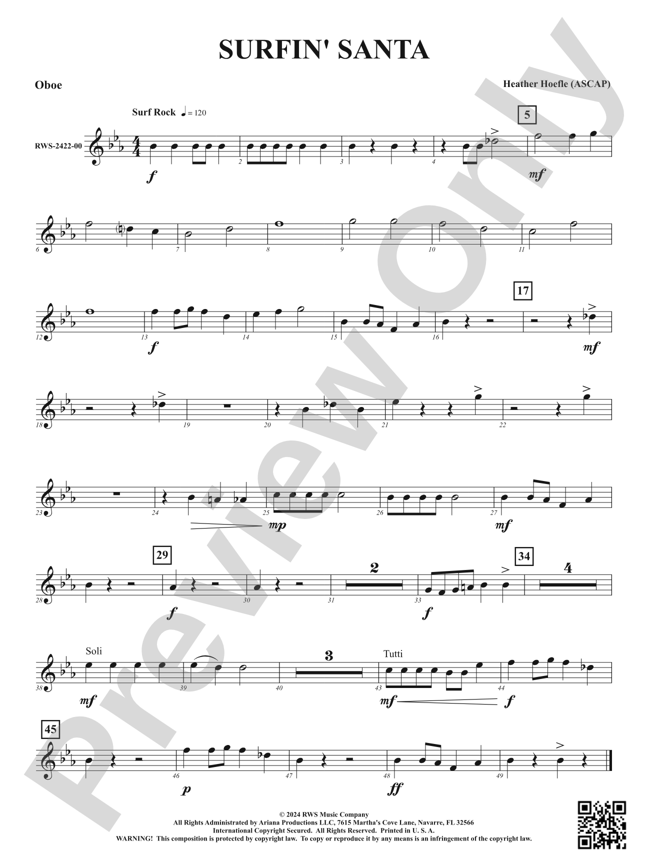 Surfin' Santa: Oboe