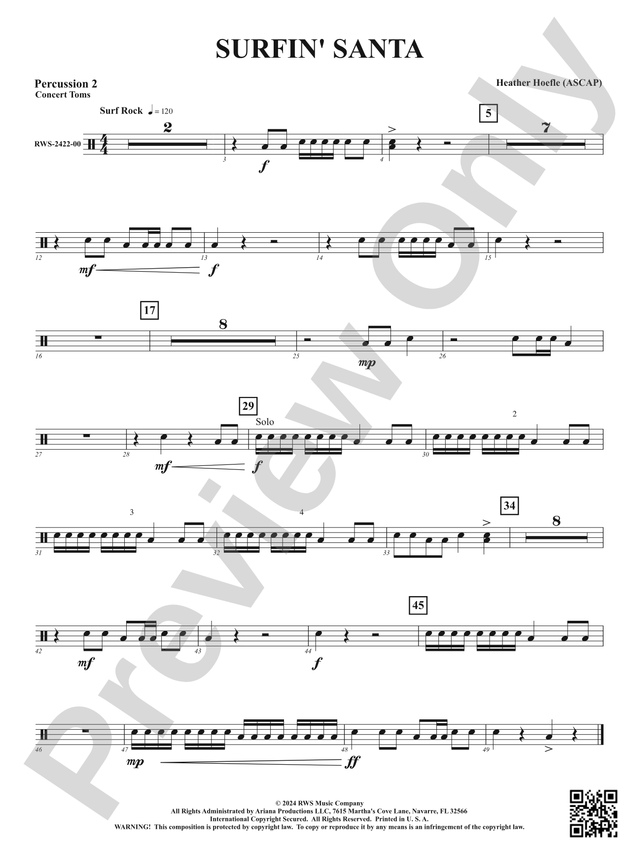 Surfin' Santa: 2nd Percussion