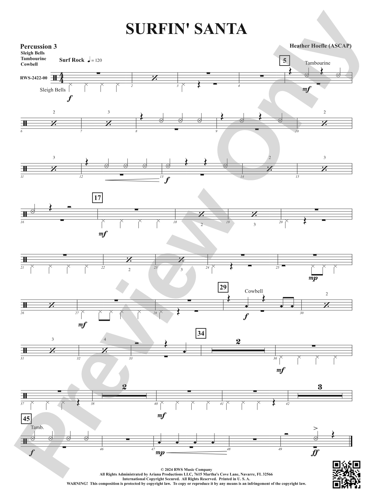 Surfin' Santa: 3rd Percussion