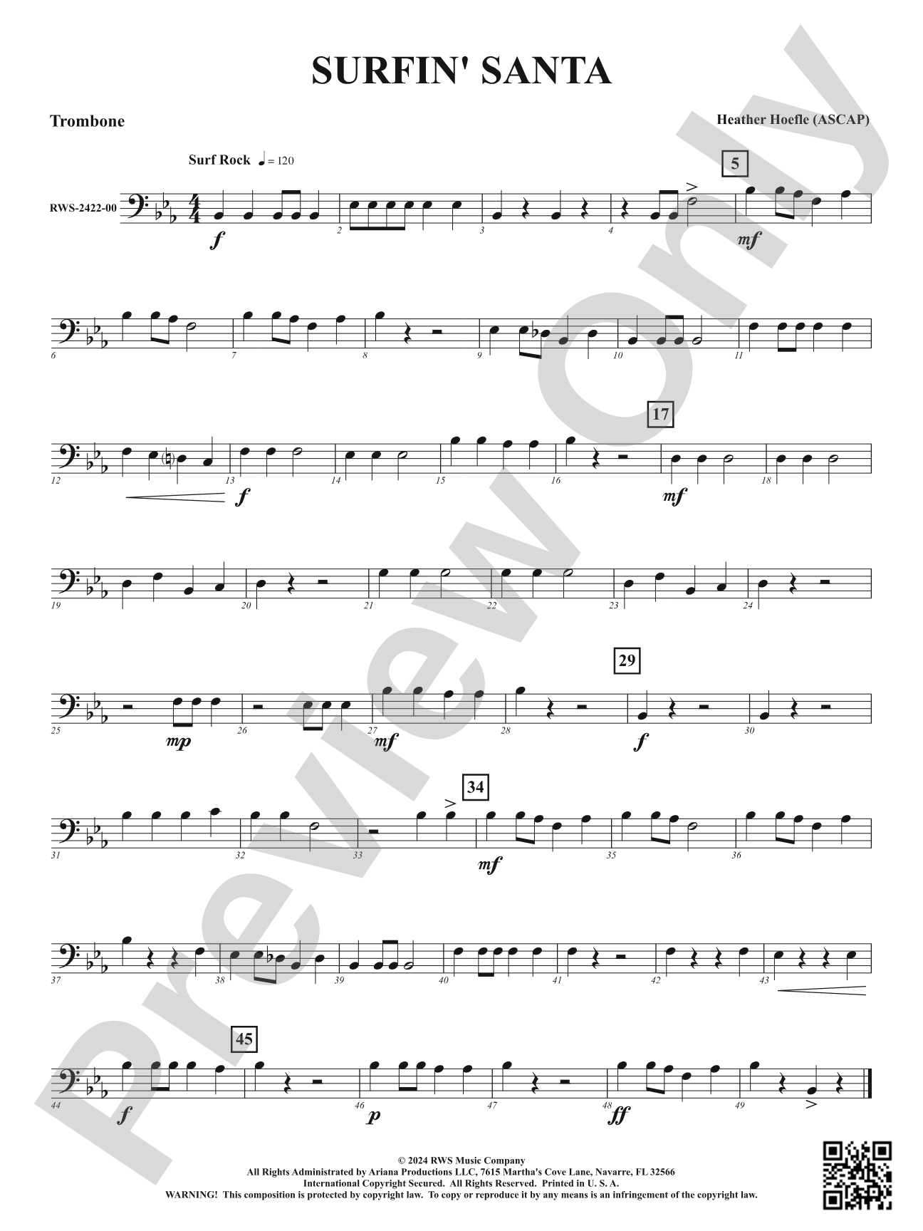 Surfin' Santa: 1st Trombone