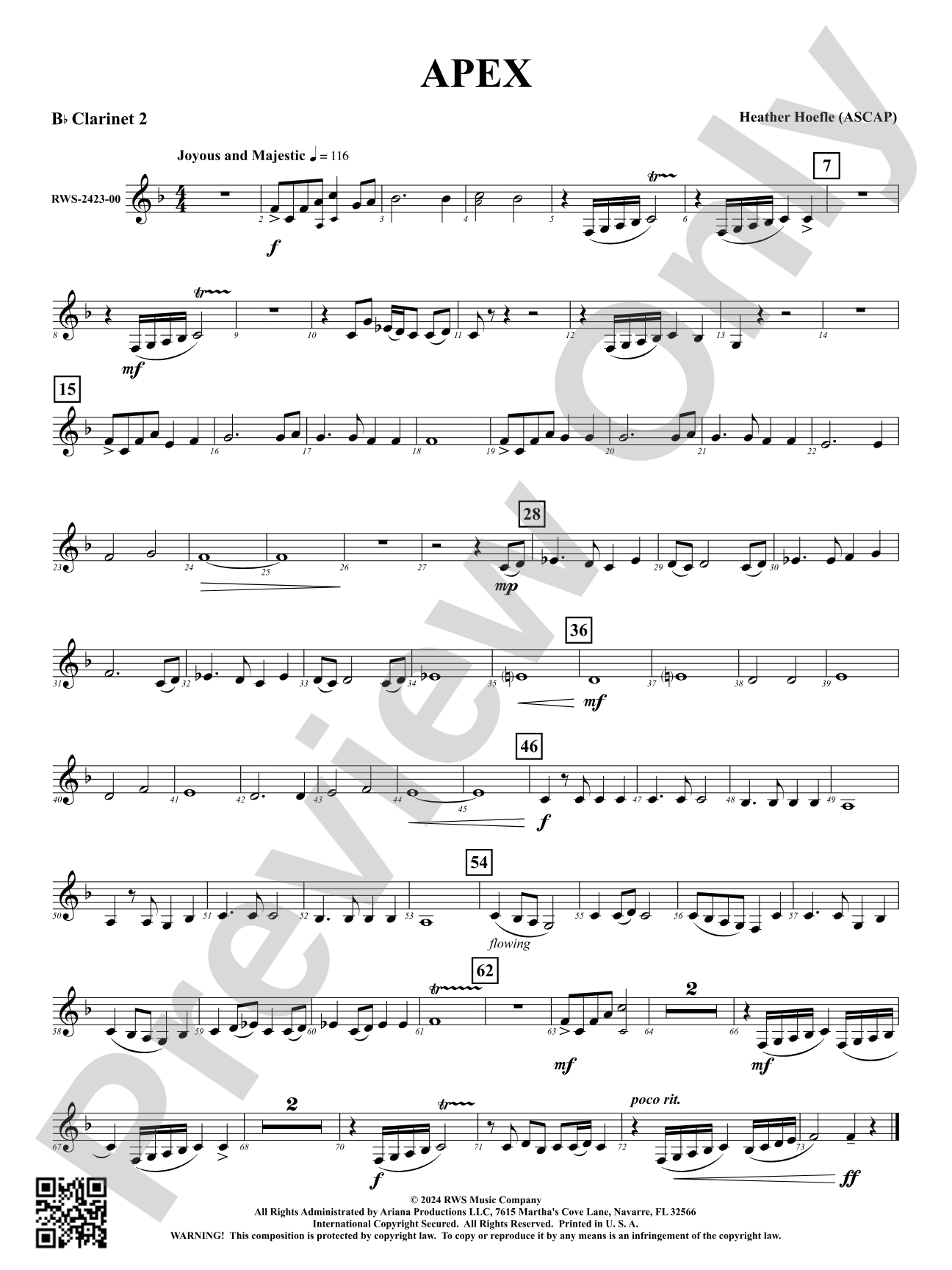 Apex: 2nd B-flat Clarinet