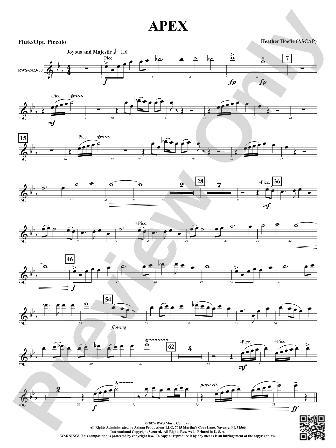 Apex: 1st Flute