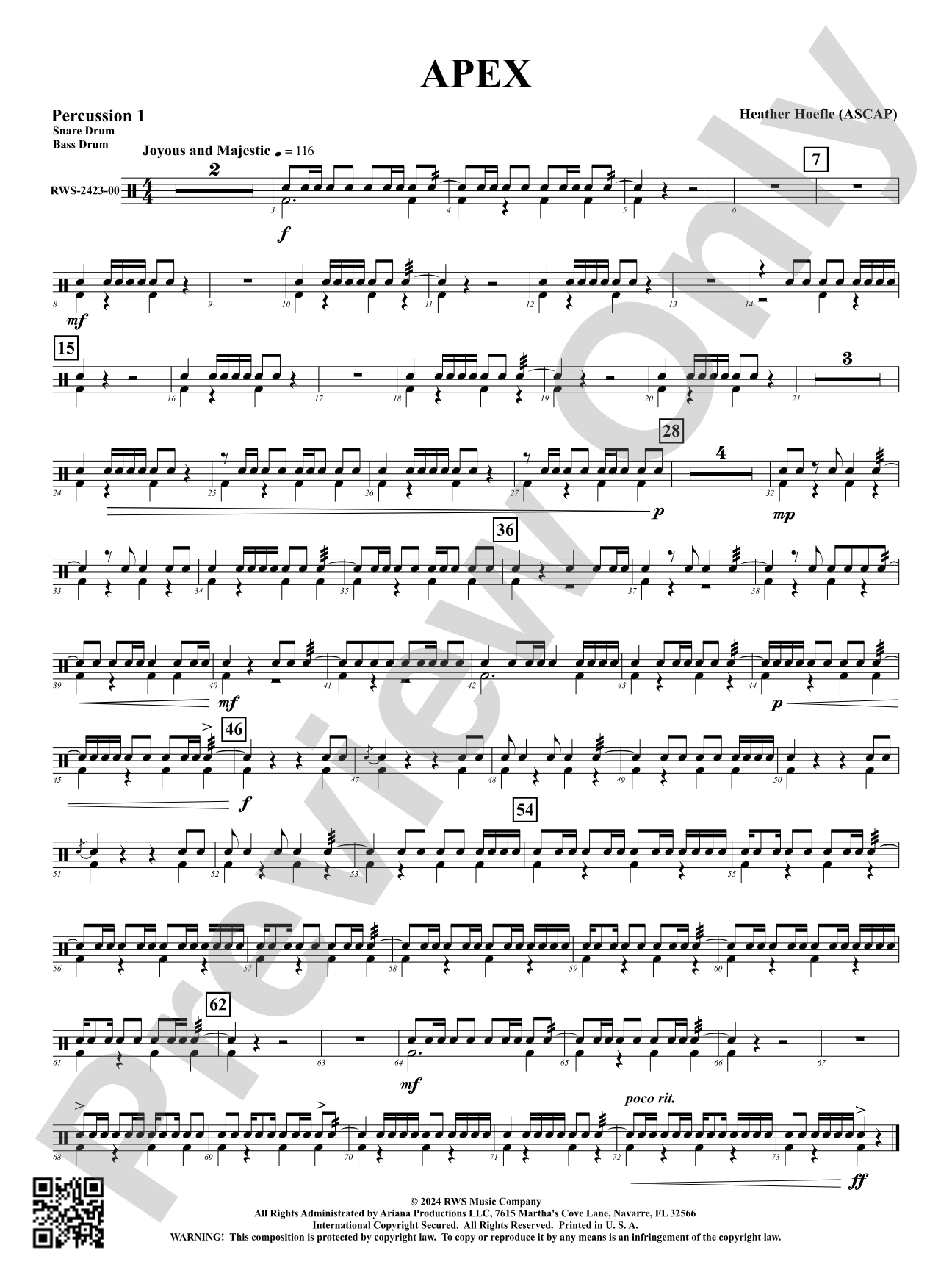 Apex: 1st Percussion