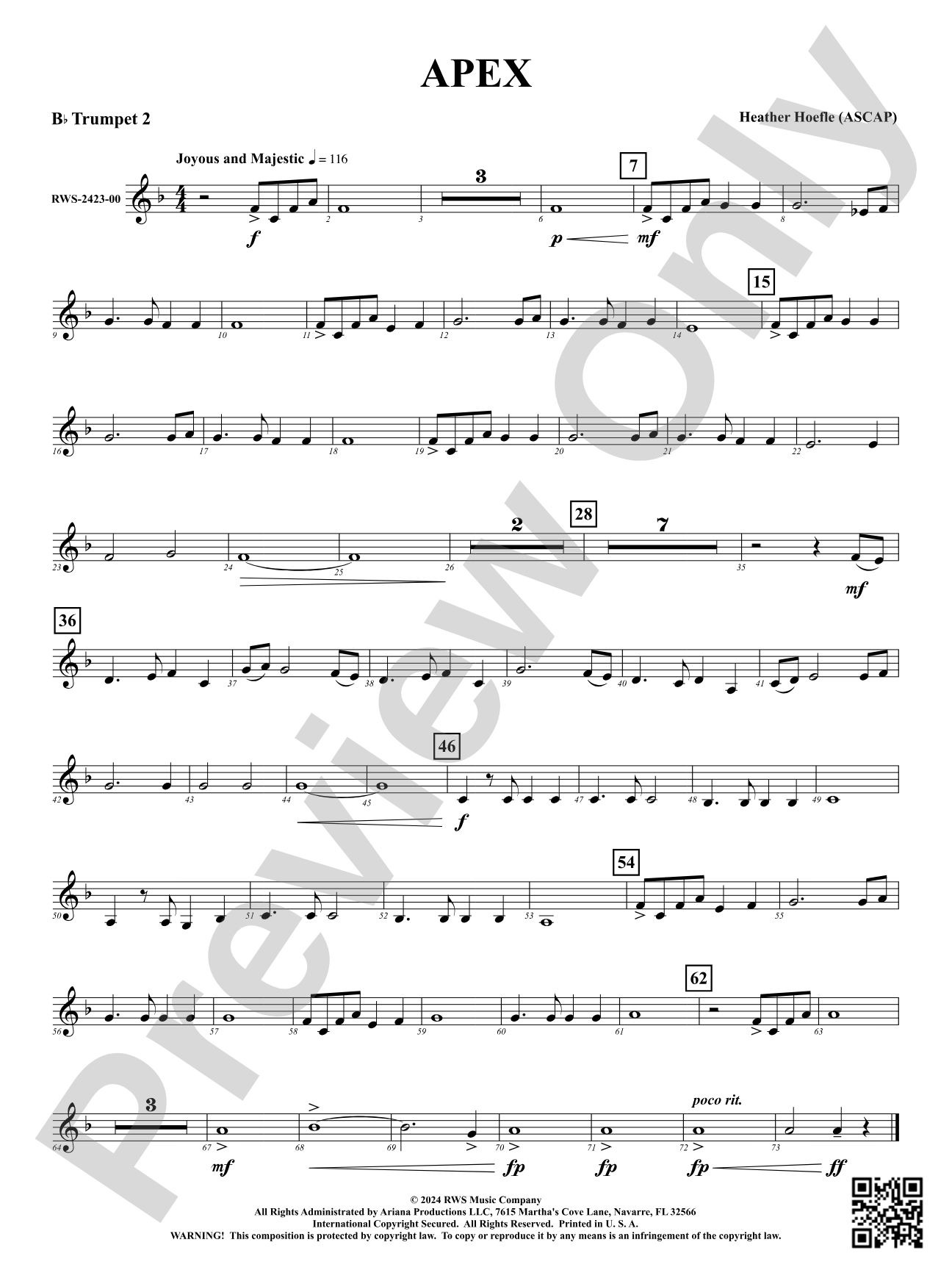 Apex: 2nd B-flat Trumpet