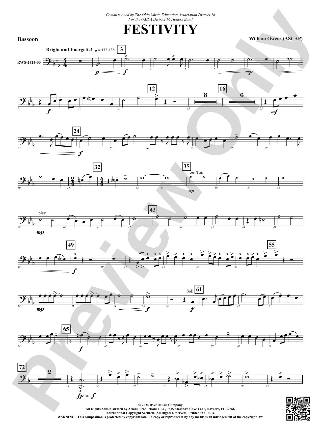 Festivity: Bassoon