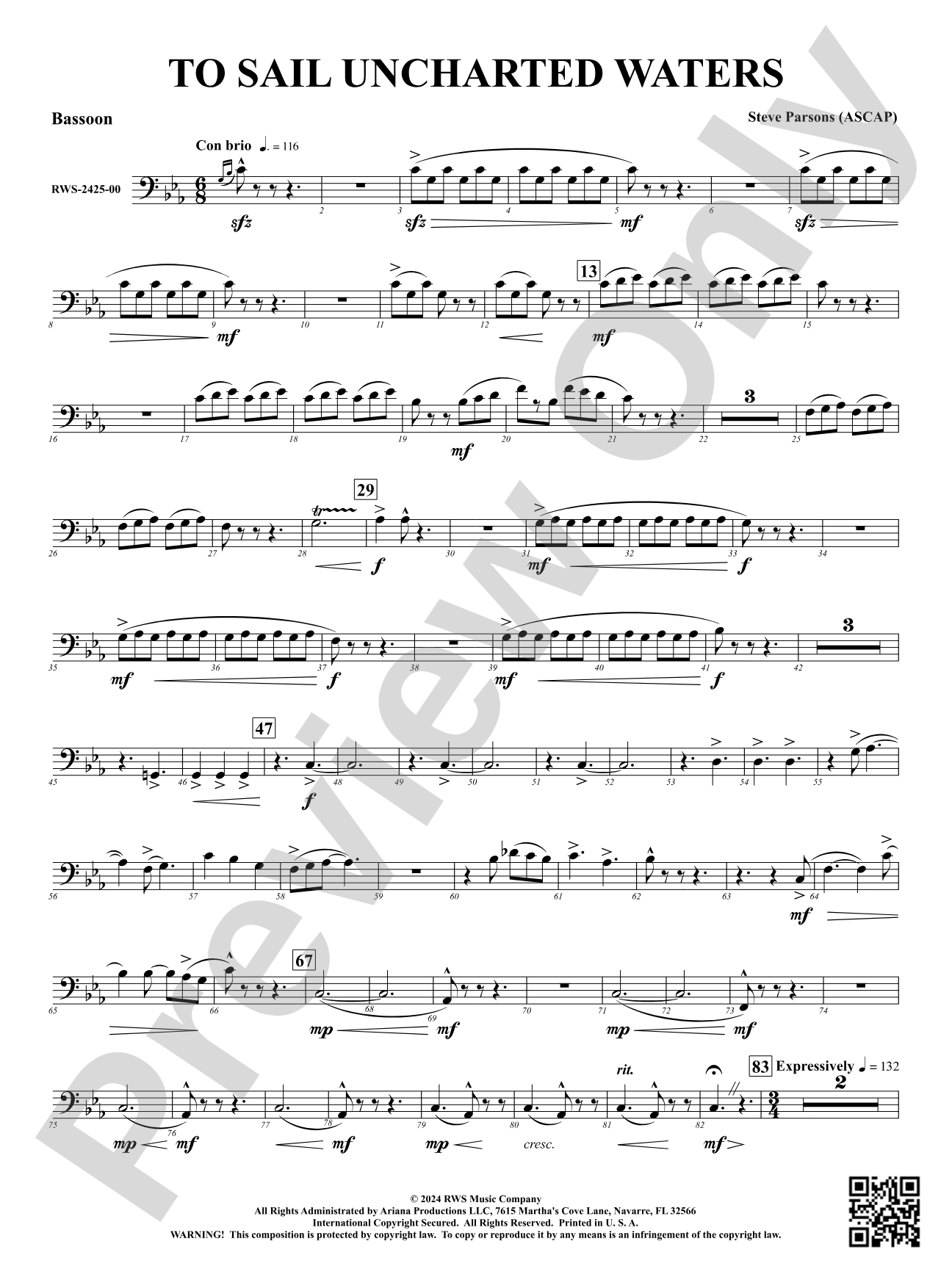 To Sail Uncharted Waters: Bassoon