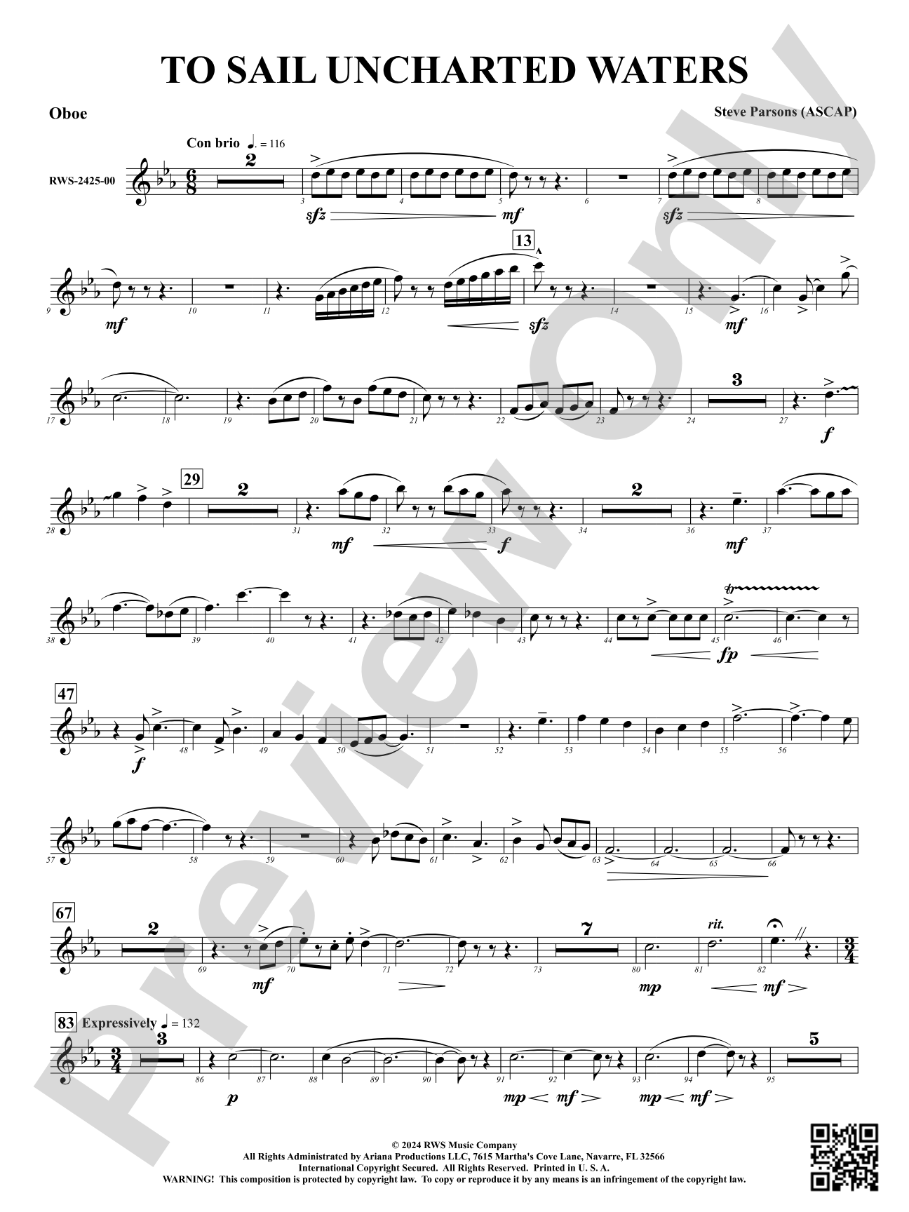 To Sail Uncharted Waters: Oboe