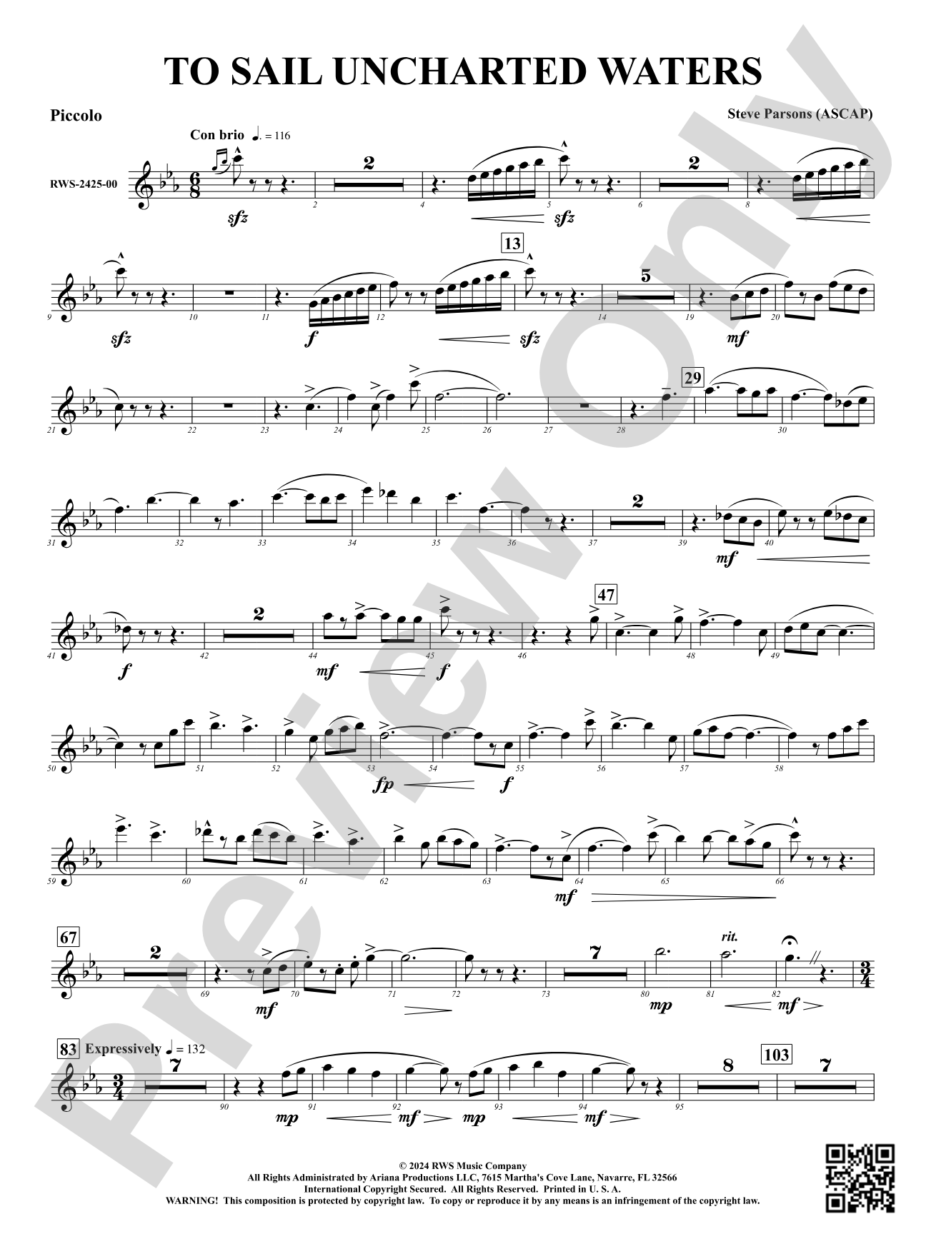To Sail Uncharted Waters: Piccolo
