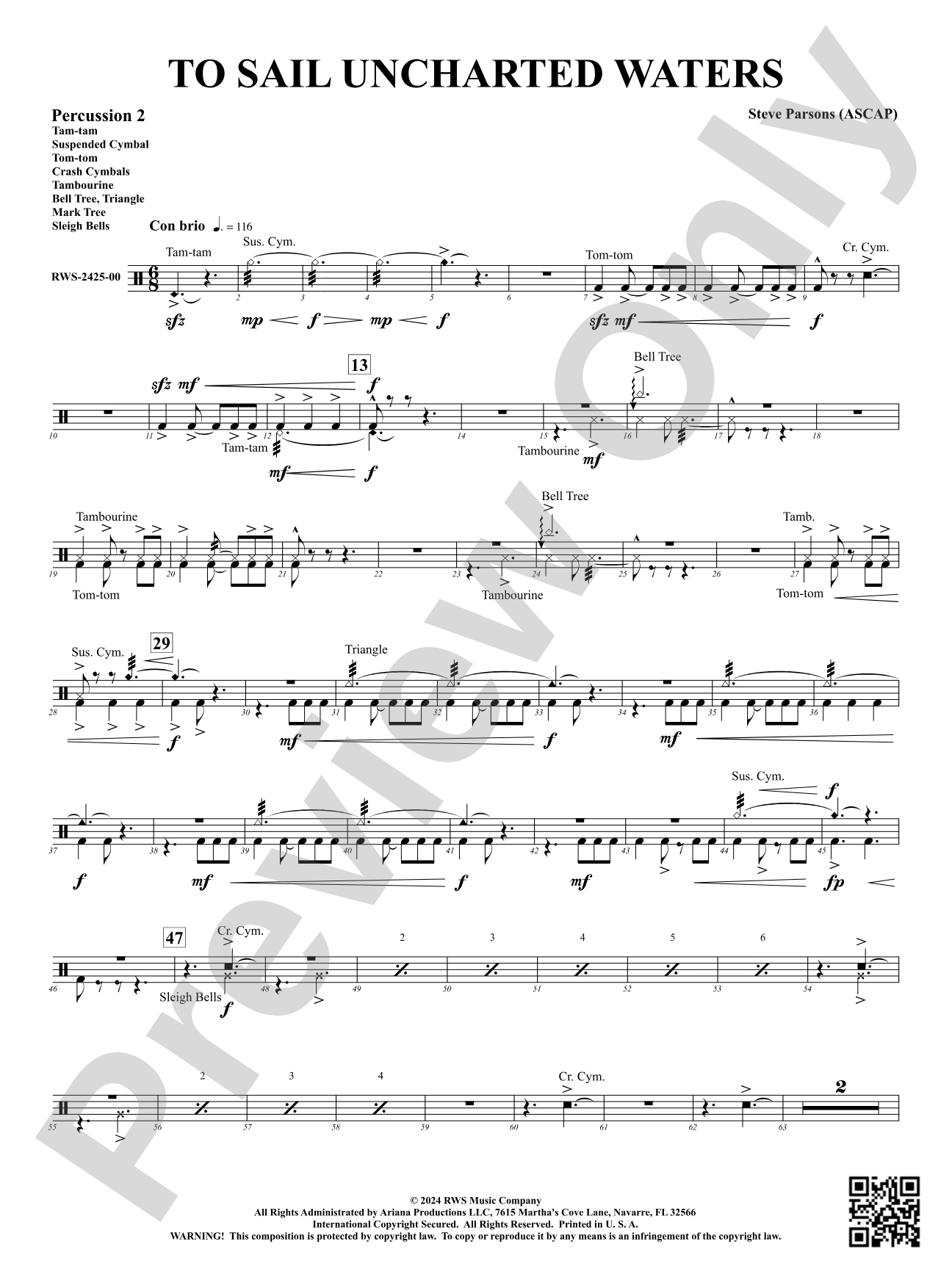 To Sail Uncharted Waters: 2nd Percussion