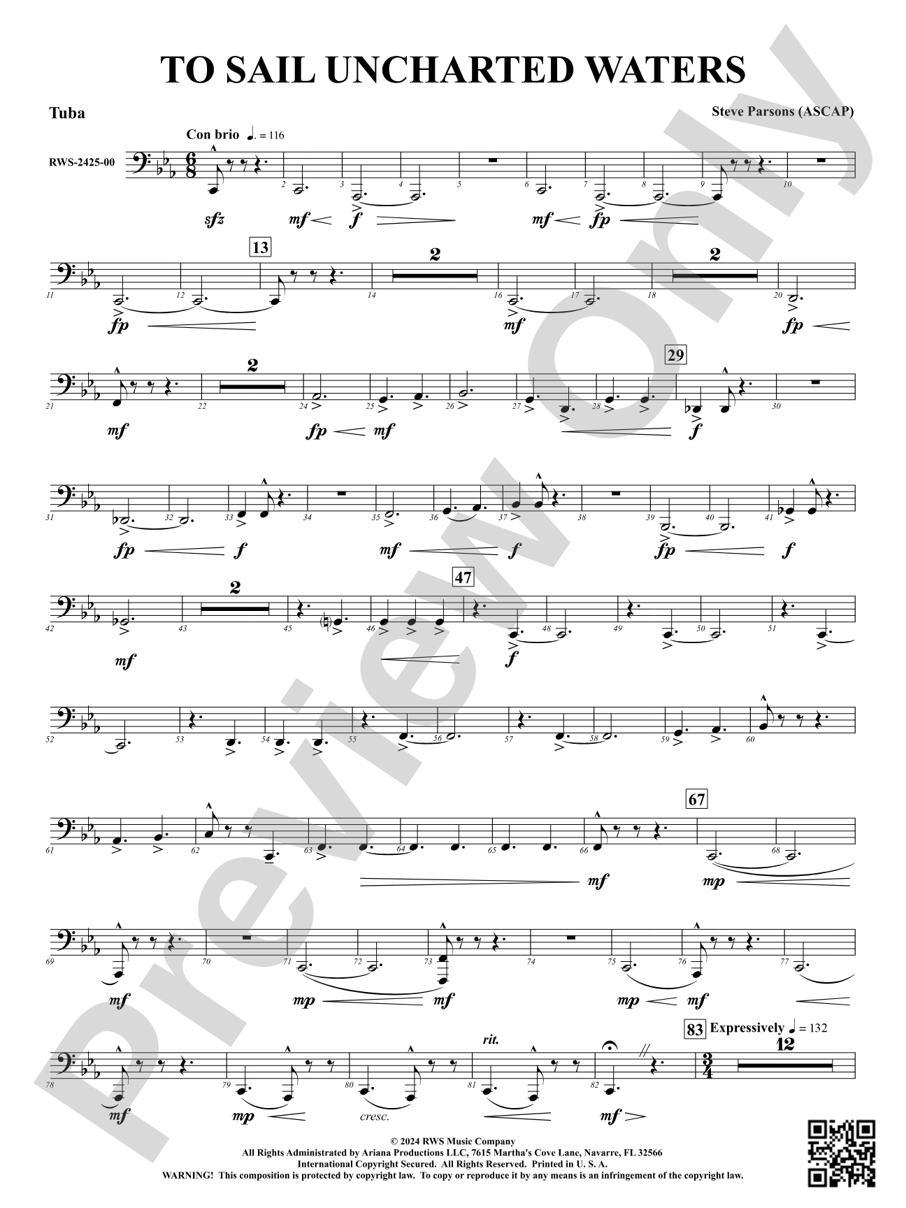 To Sail Uncharted Waters: Tuba