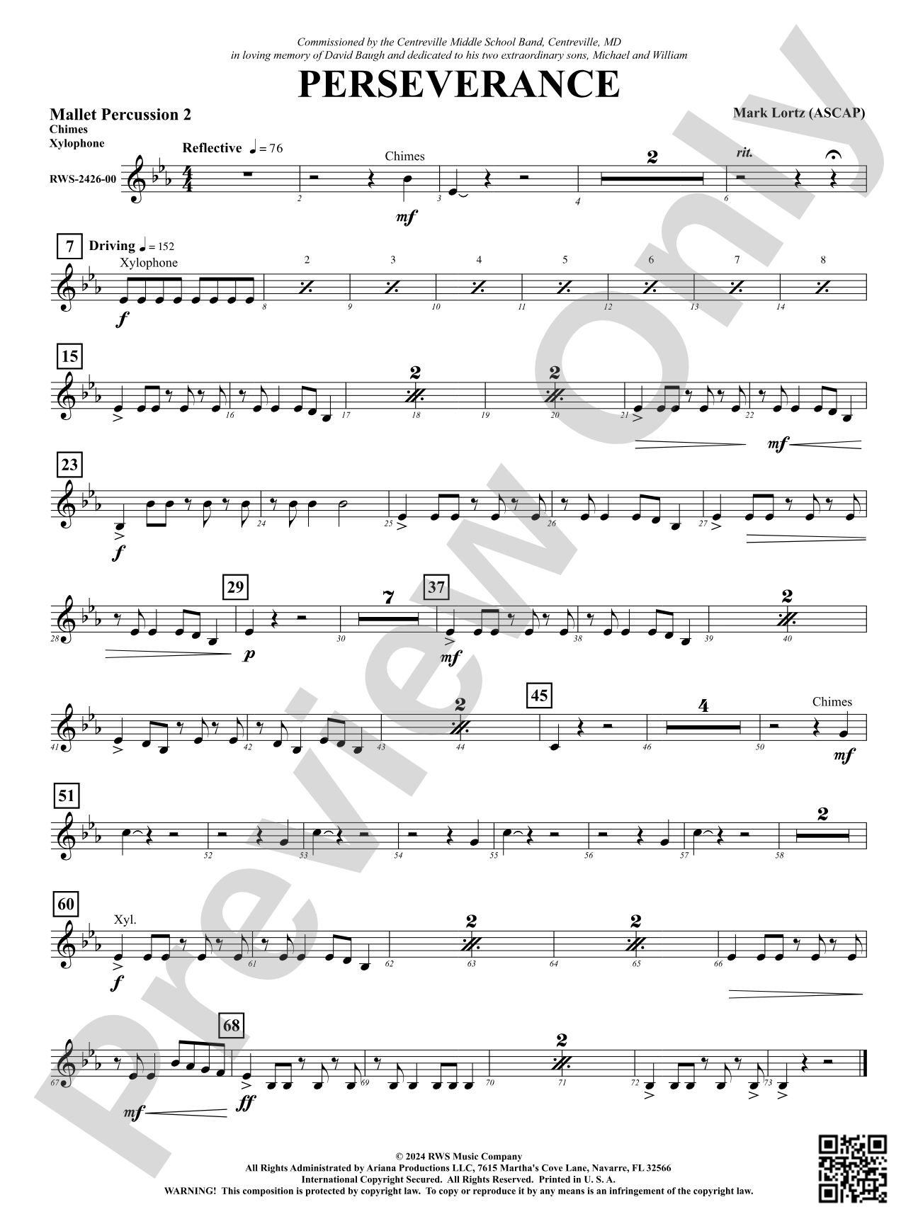 Perseverance: 2nd Mallet Percussion