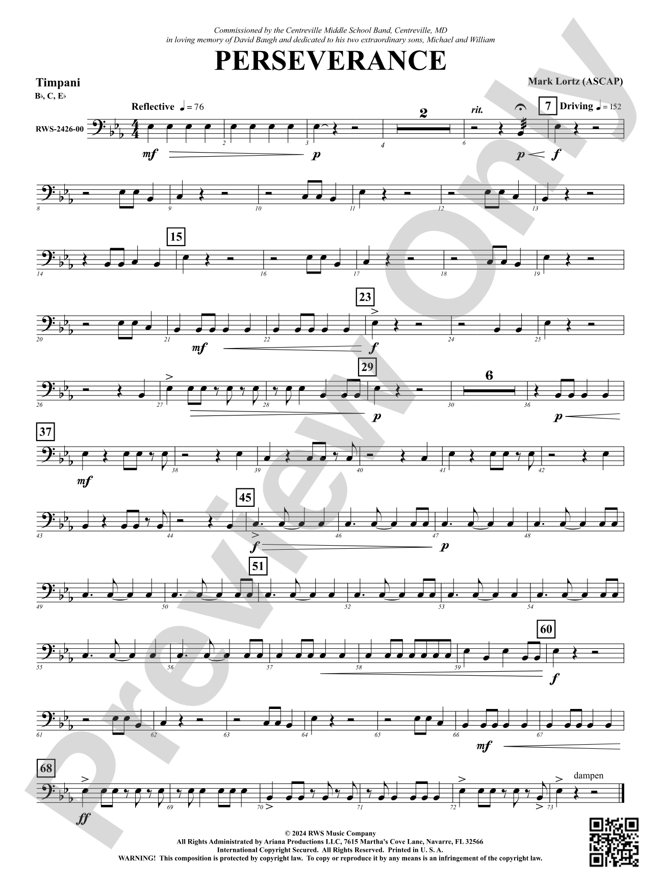 Perseverance: Timpani