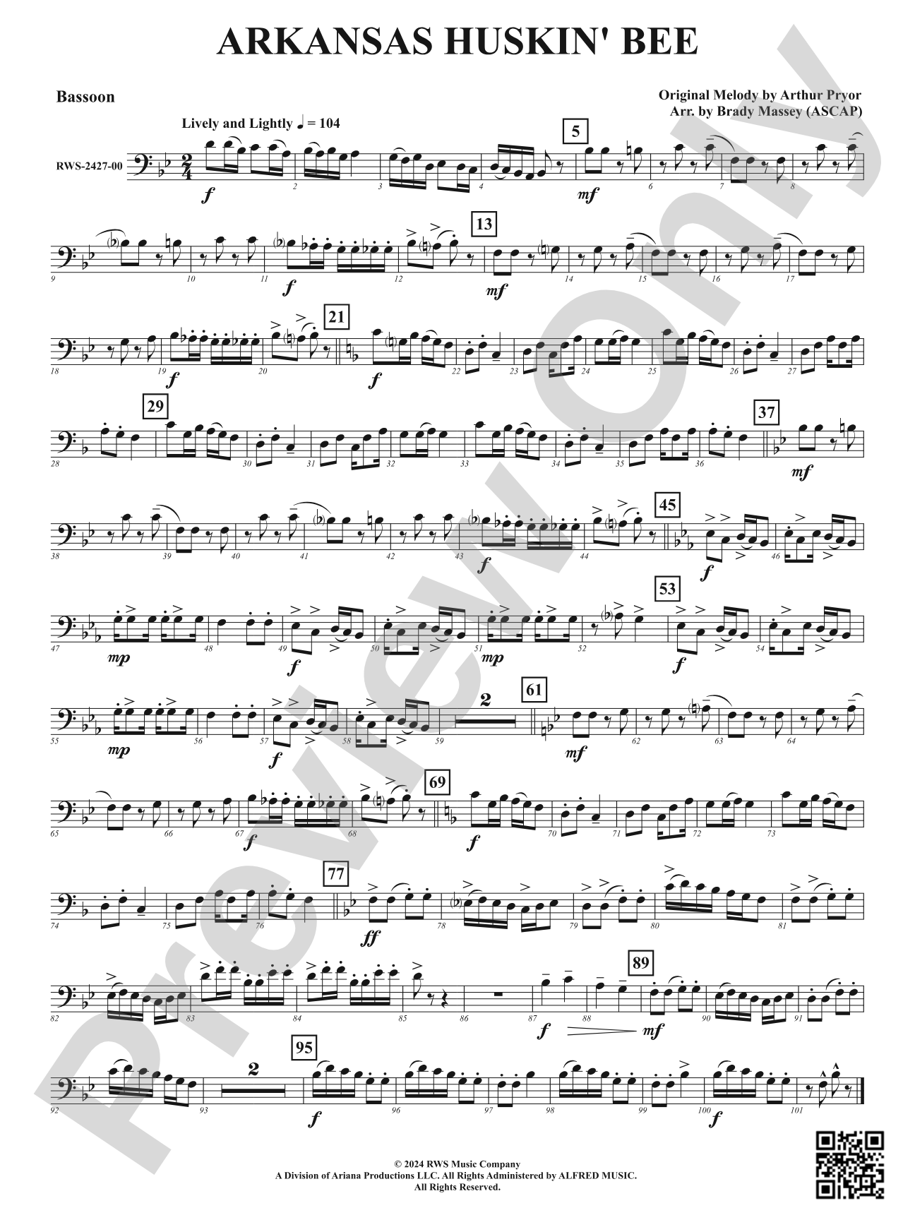 Arkansas Huskin' Bee: Bassoon