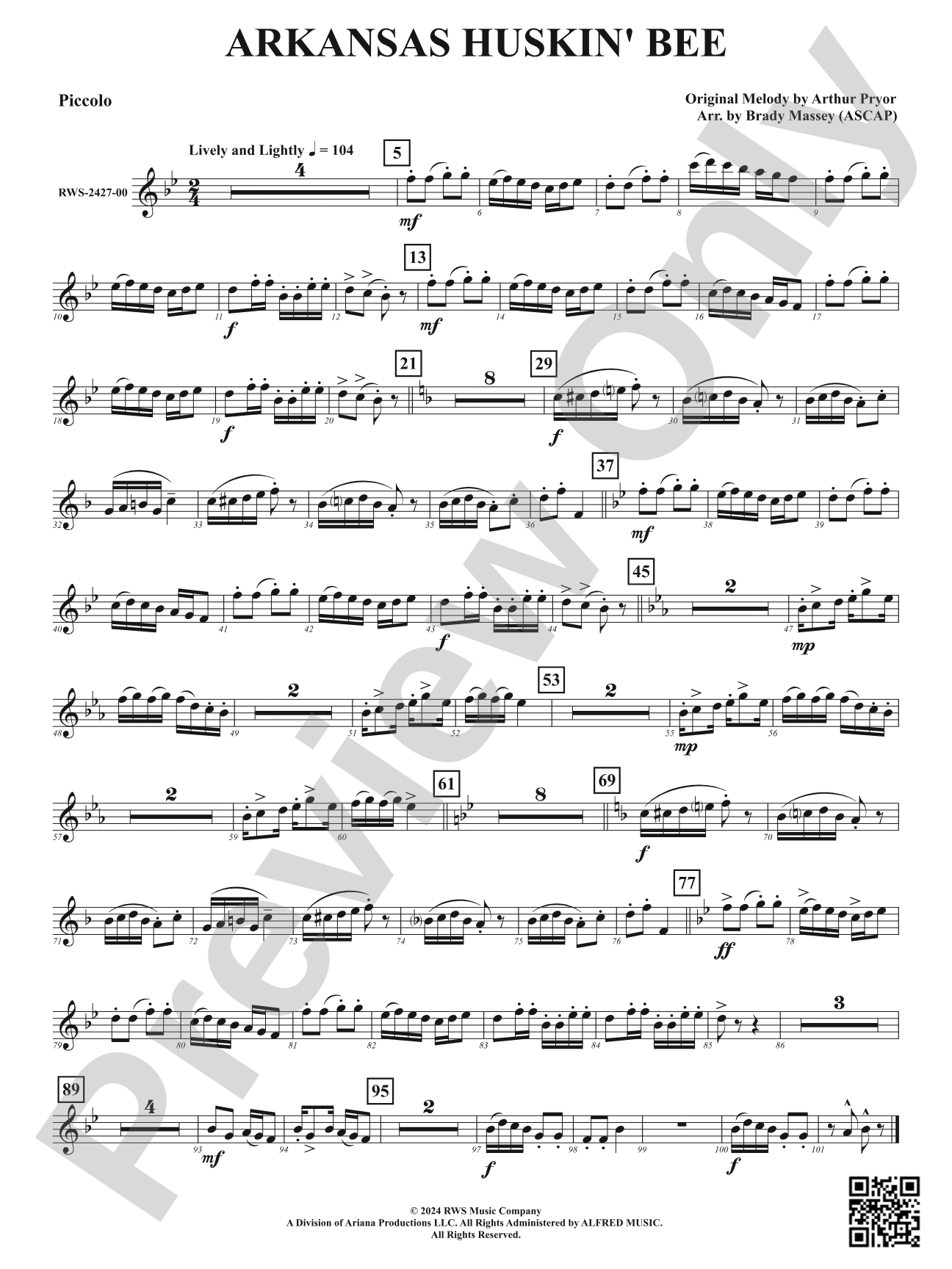 Arkansas Huskin' Bee: Piccolo