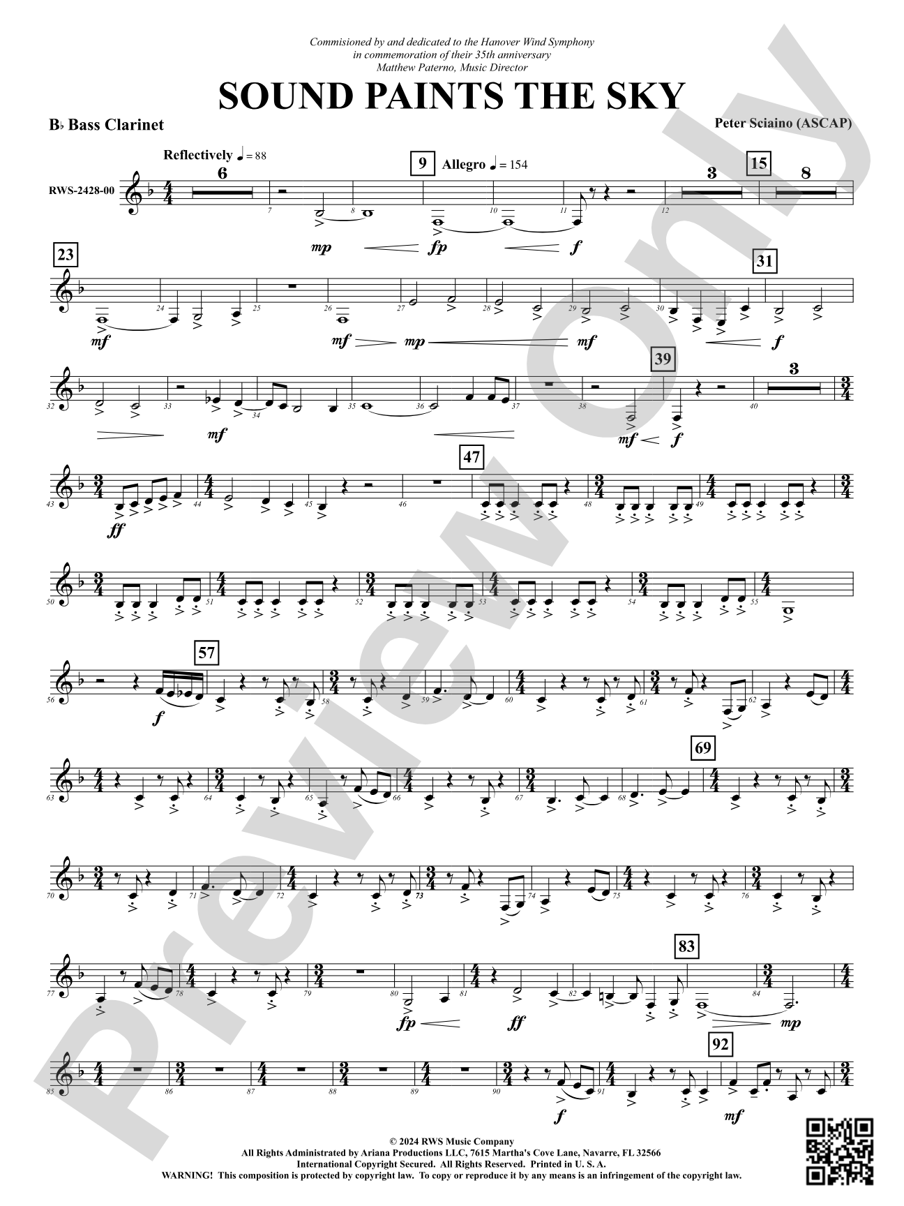 Sound Paints the Sky: Bass Clarinet