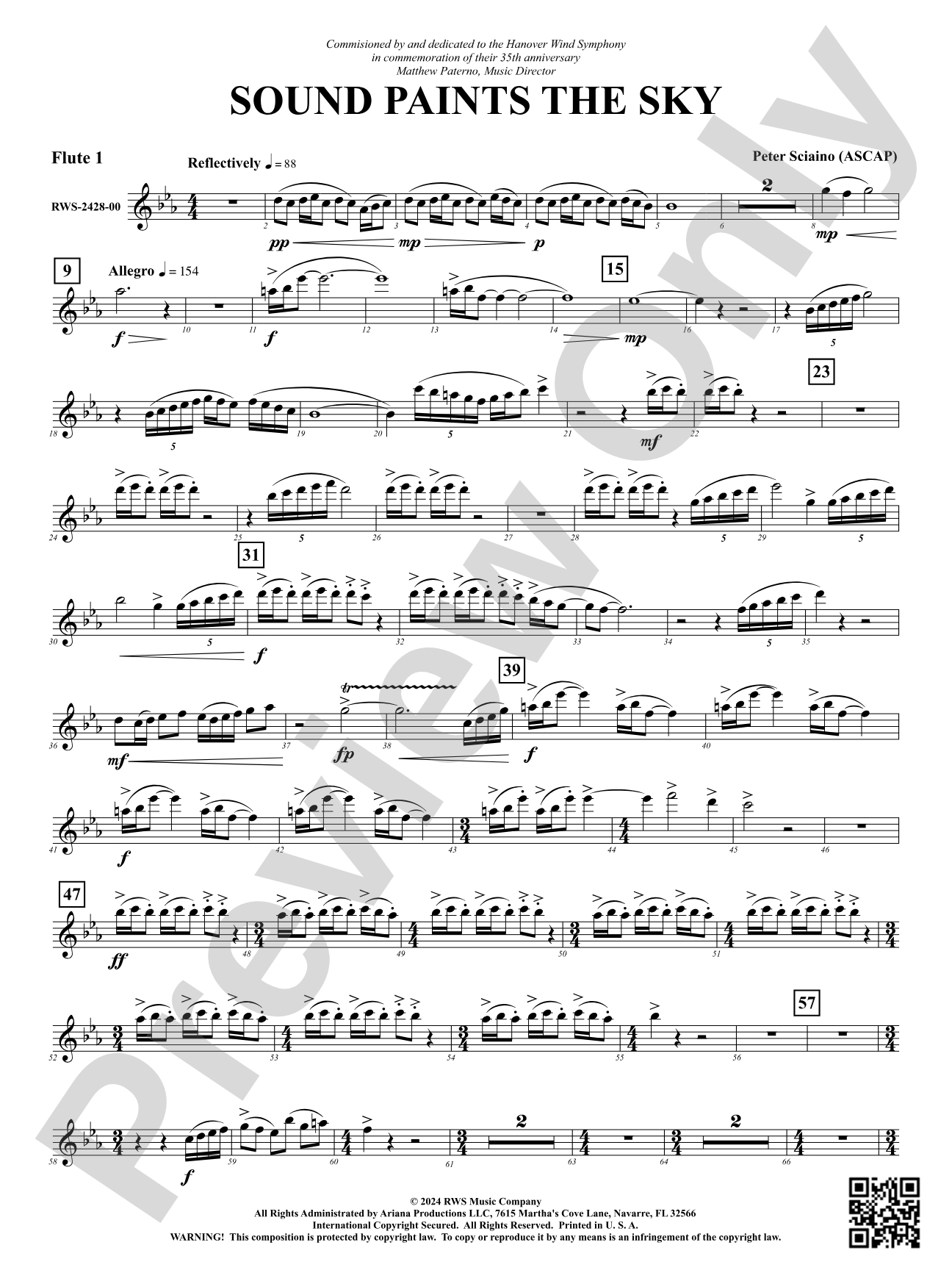 Sound Paints the Sky: 1st Flute