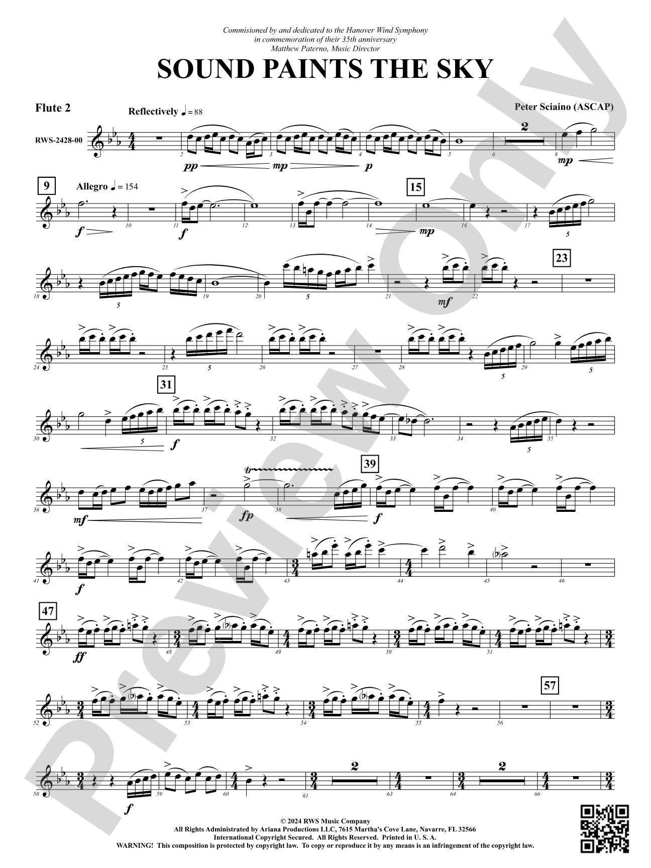 Sound Paints the Sky: 2nd Flute