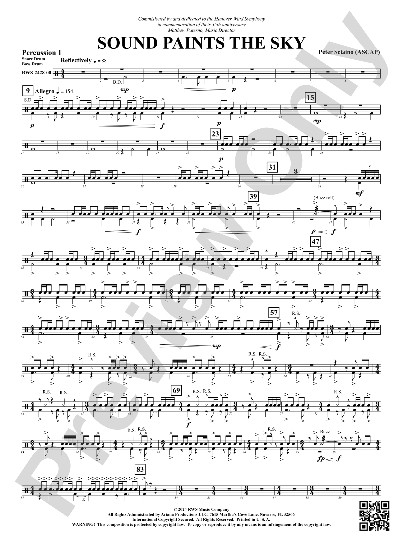 Sound Paints the Sky: 1st Percussion