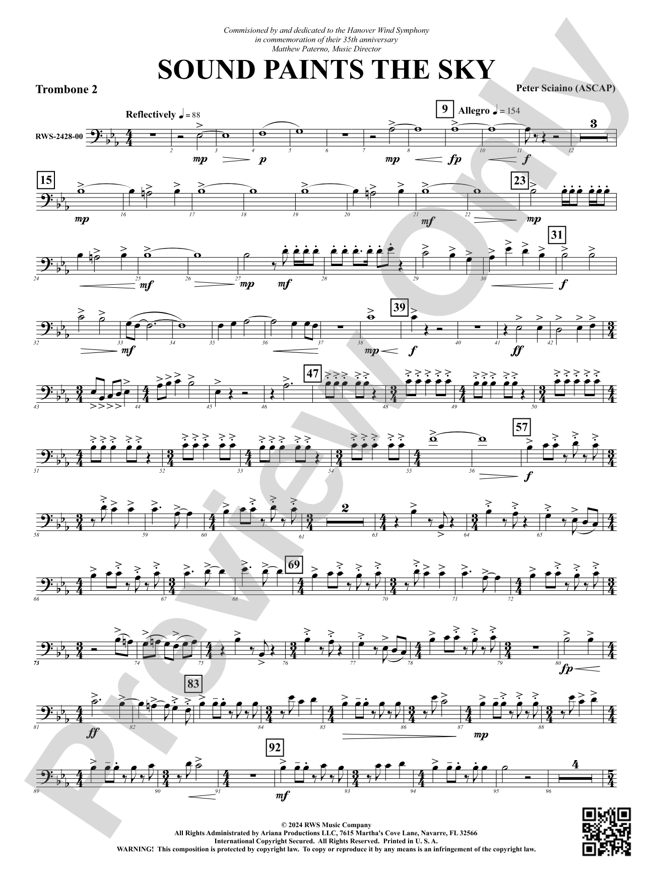 Sound Paints the Sky: 2nd Trombone