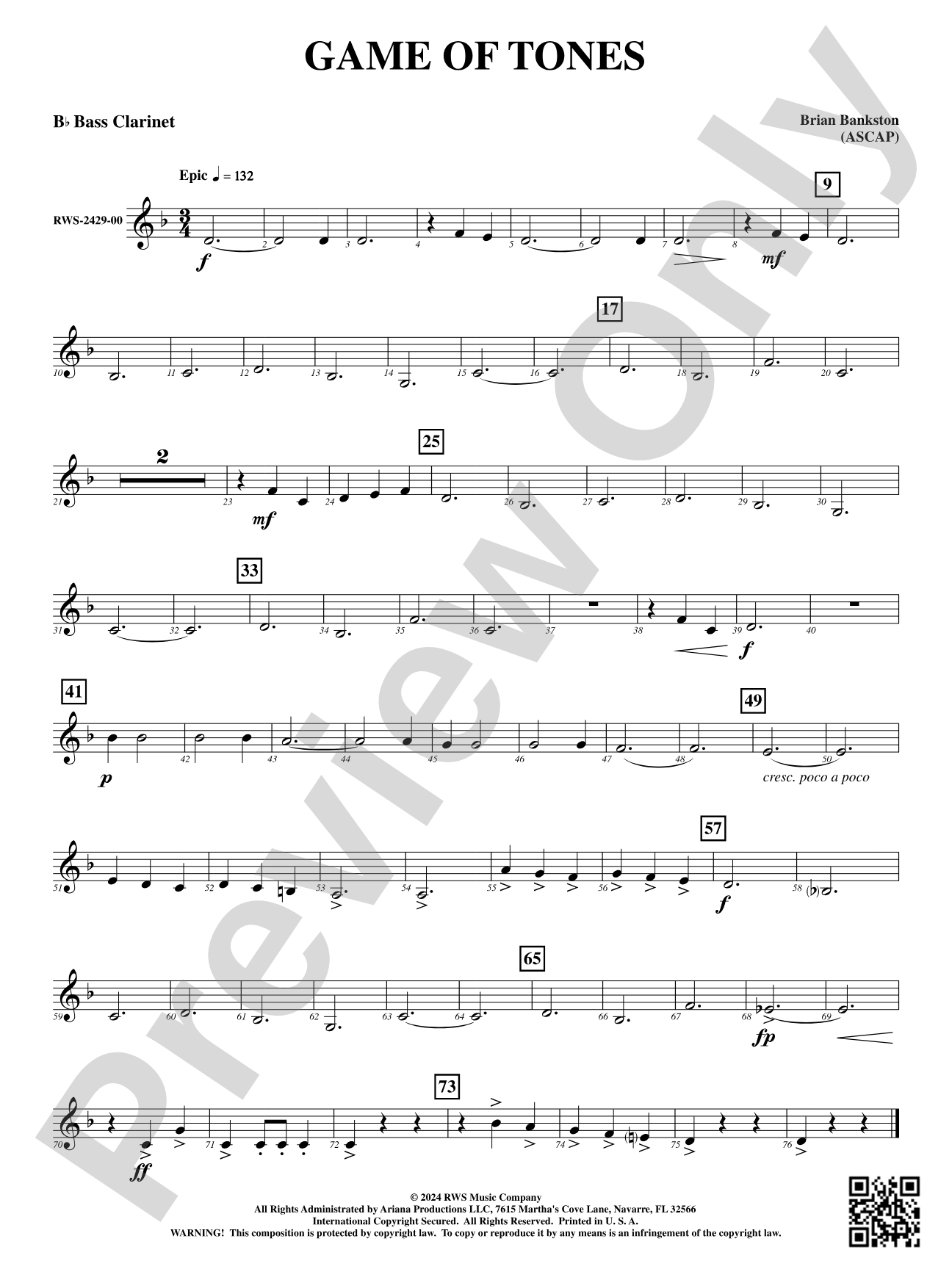 Game of Tones: B-flat Bass Clarinet