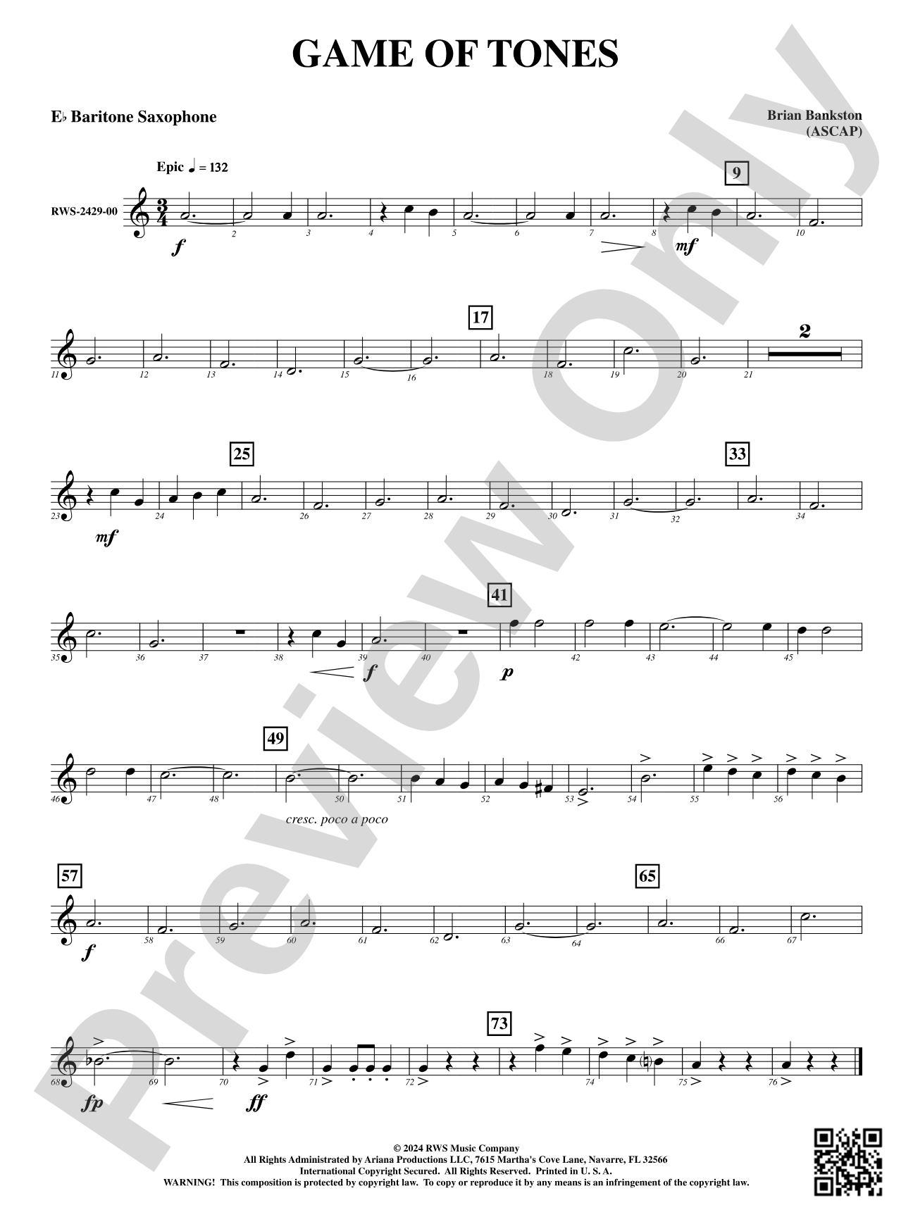 Game of Tones: E-flat Baritone Saxophone