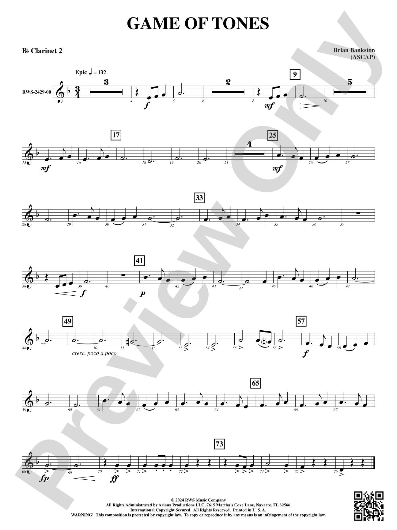 Game of Tones: 2nd B-flat Clarinet