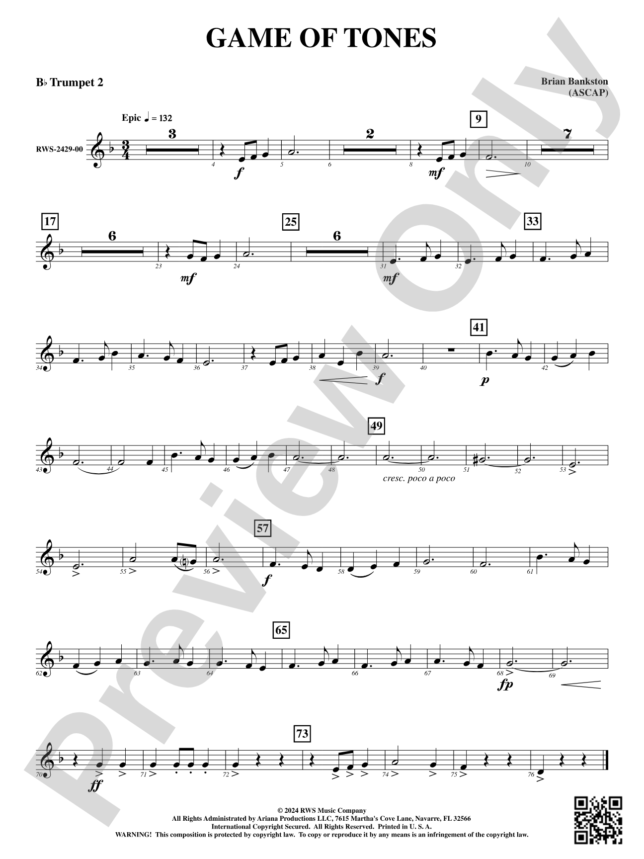 Game of Tones: 2nd B-flat Trumpet