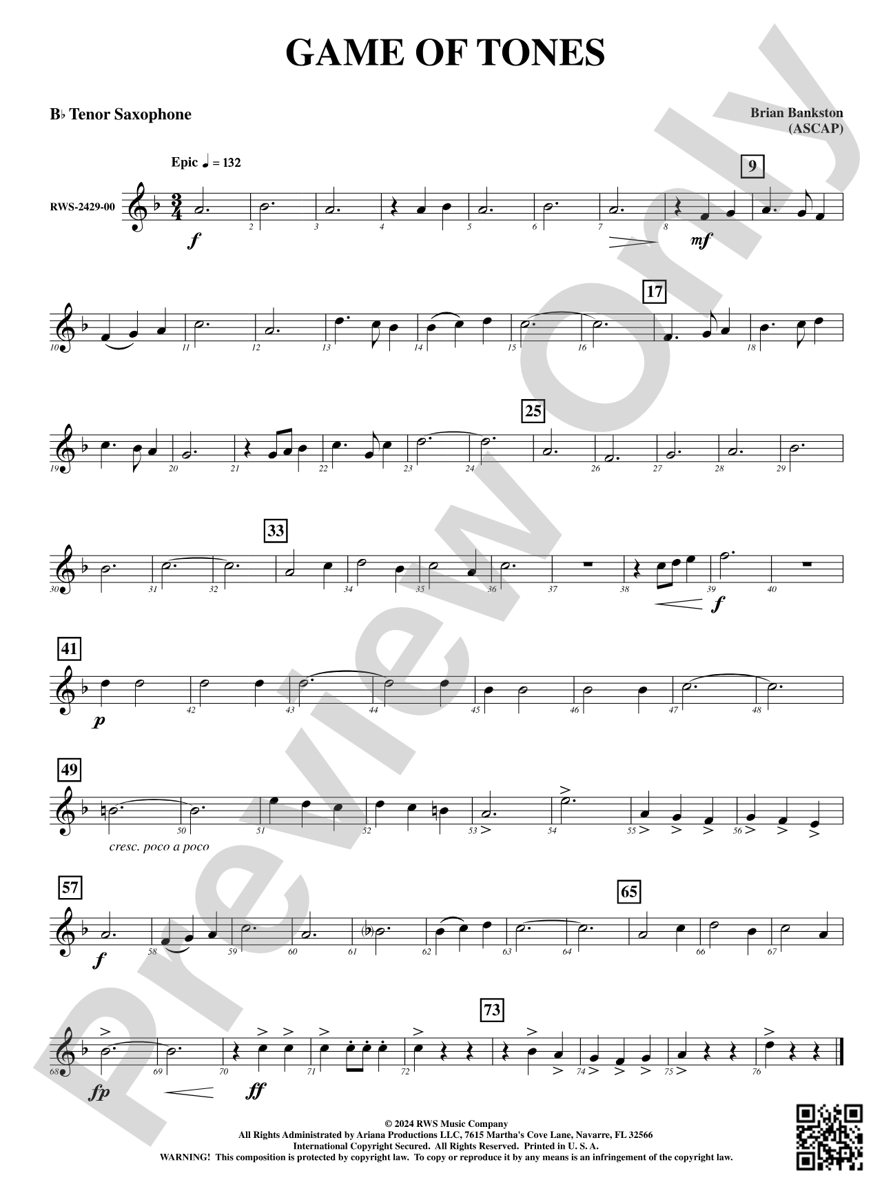 Game of Tones: B-flat Tenor Saxophone