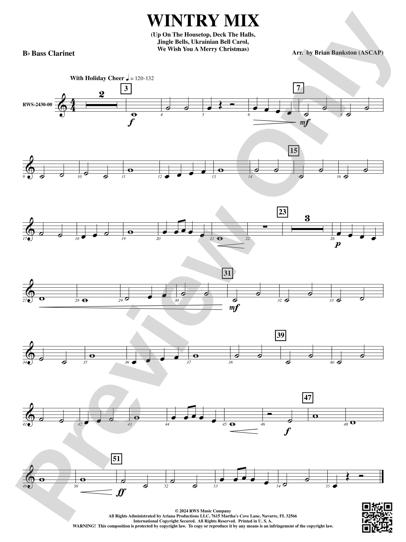 Wintry Mix: B-flat Bass Clarinet