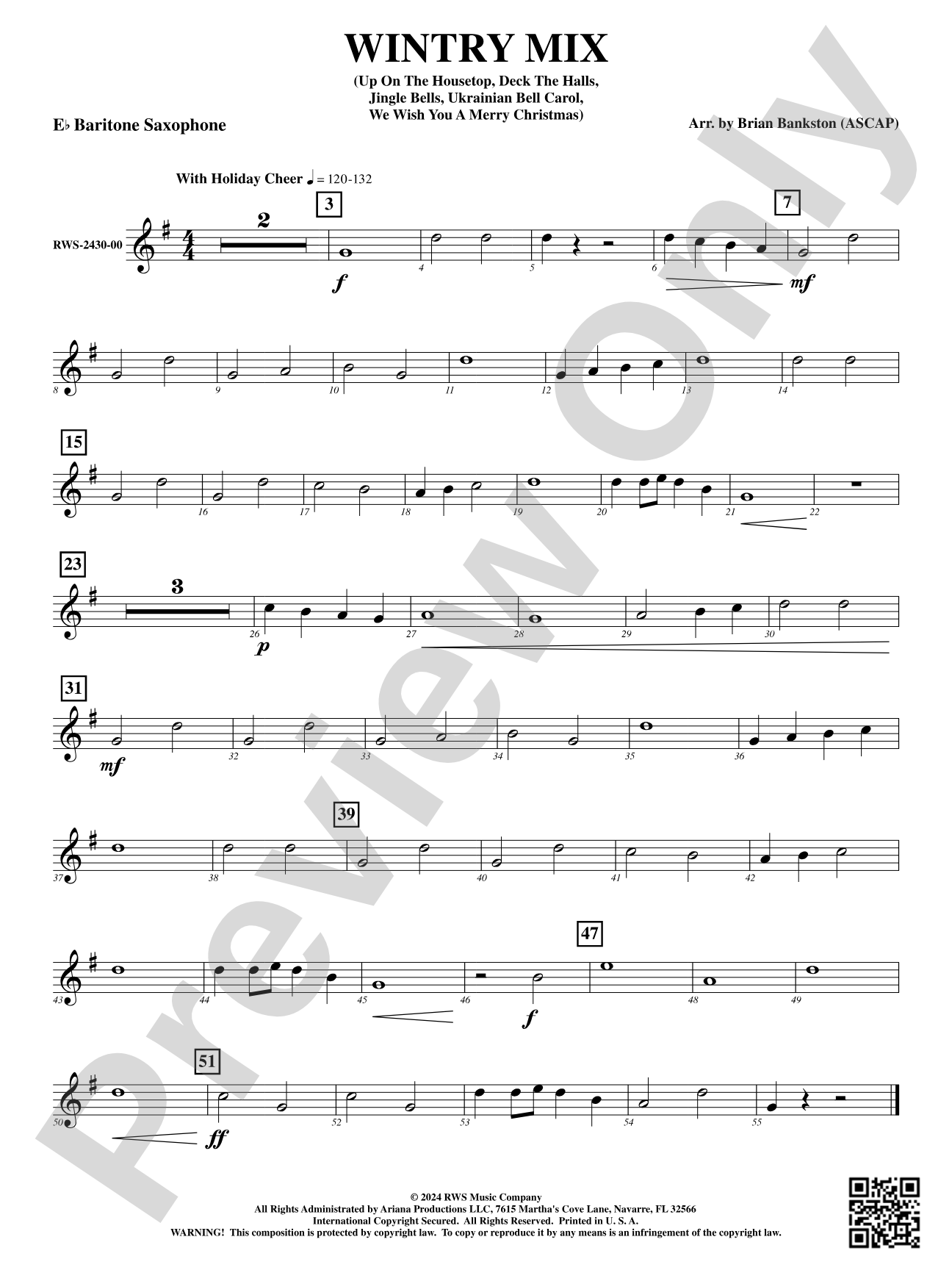 Wintry Mix: E-flat Baritone Saxophone