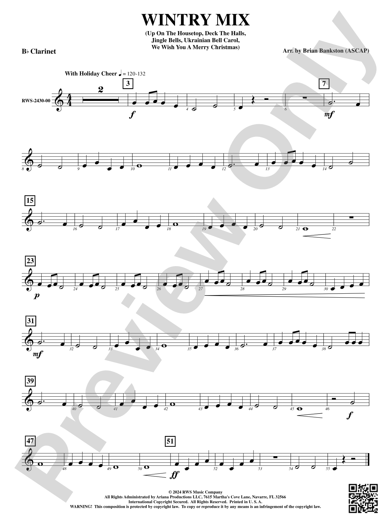 Wintry Mix: 1st B-flat Clarinet