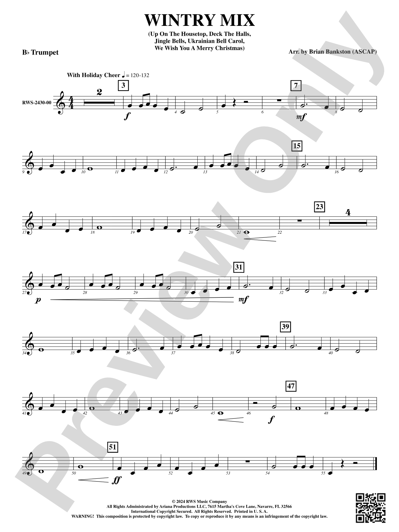 Wintry Mix: 1st B-flat Trumpet